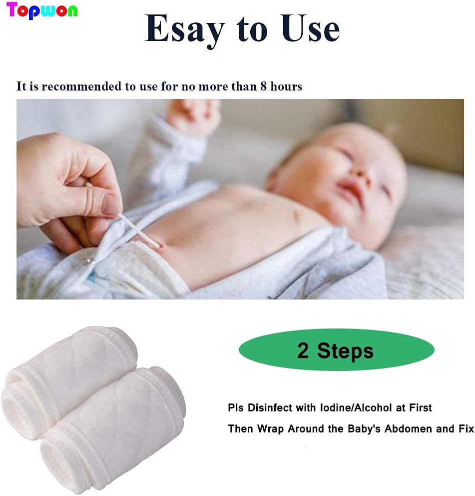 Topwon 10 Pcs Baby Belly Band Newborn Belly Binder Infant Umbilical Cord Band Belly Button Warp Registry Must Haves Gift Cotton image number 5