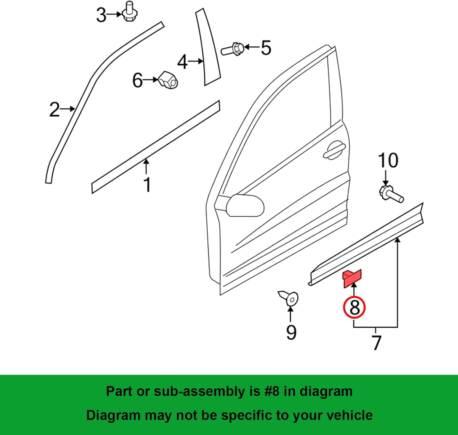 OAUTOO 20Sets Upper Door Cover Scuff Protection Moulding Clip Kit for VW 3C0-853-585 3C0-853-586 image number 2