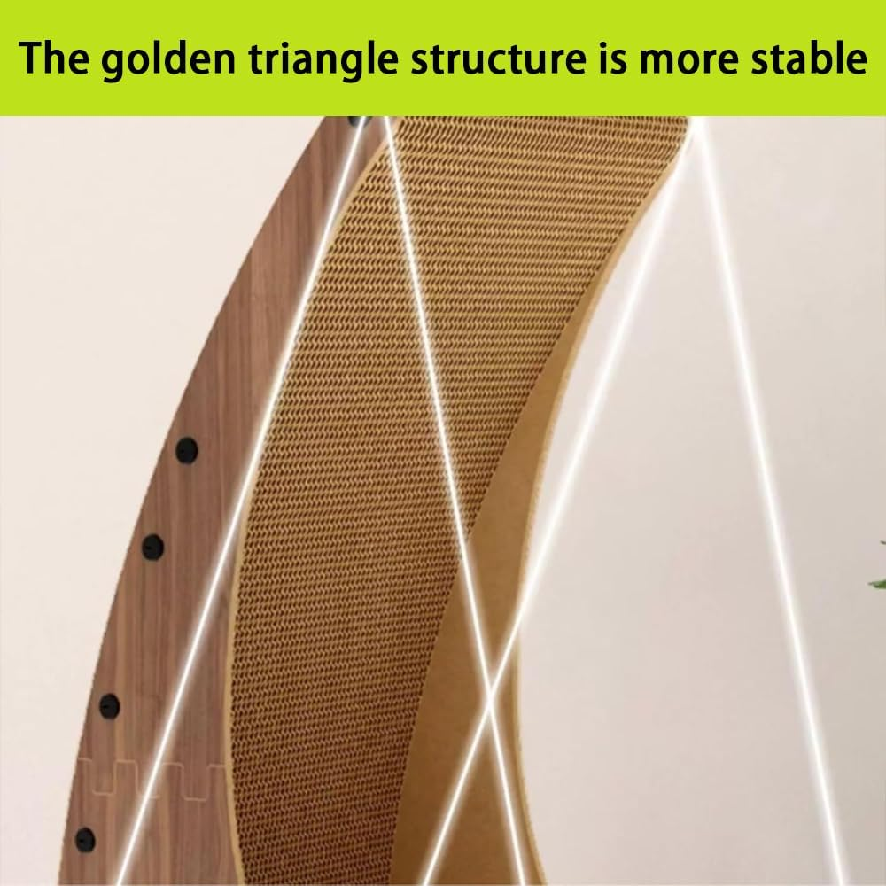 Large Cat Scratching Post and Pad &ndash; Durable Corrugated Cardboard, L-Shaped Scratch Boards, Protects Furniture, Fun Toy for Indoor Cats to Stretch and Play image number 5