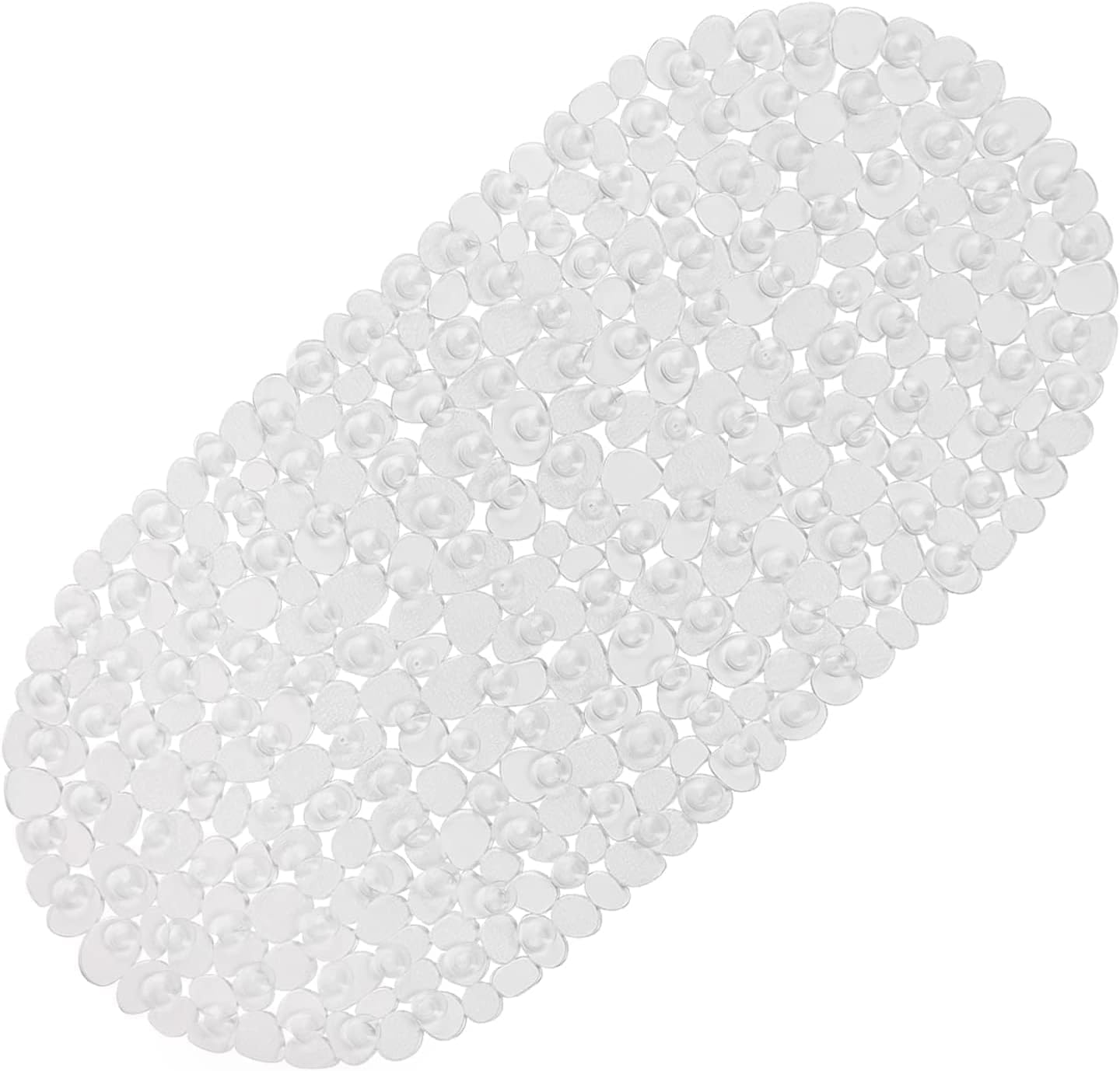 Miners2000 Pebbles Bath Mat Clear Non-Slip Bathtub Mat with Suction Cups, Drain Holes for Bathroom Showers, Tub, Machine Washable, BPA, Latex Free Safe Shower Mats. (Pebbles-Clear, Oval(27" X 14")) image number 5