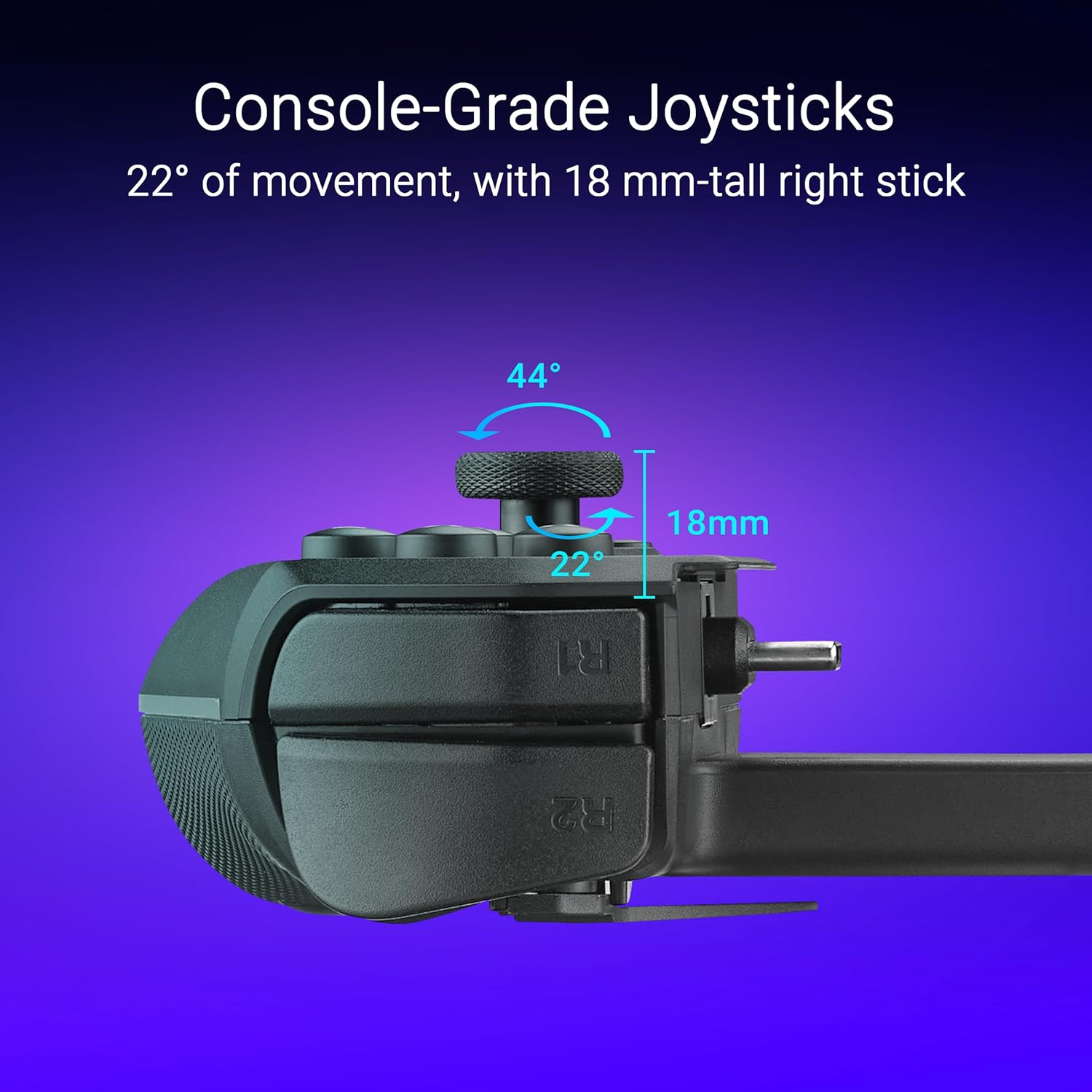 ASUS Mobile Gaming Controller for ROG Tessen/Android/Up to 7 Inch, Thickness 7-14.5Mm Smartphone-Mountable, Foldable Design, USB-C Connection, Button Remap, Pass-Through Charging, Authorized Dealer image number 3