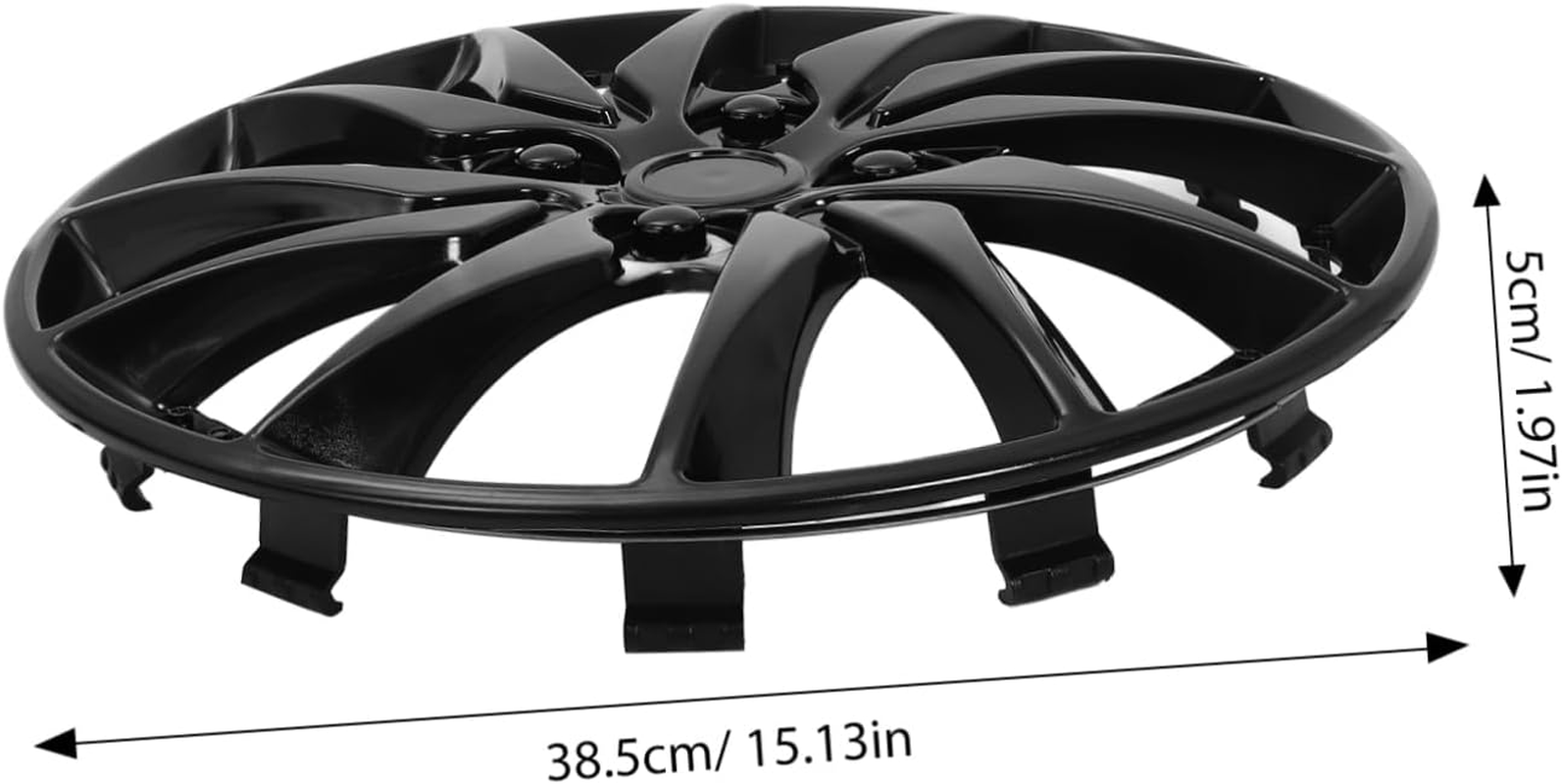 Luxshiny Vehicle Wheel Hubcap 14 Inch Hubcap Wheel Cover Black Pp Material for Car Rim Replacement Easy Maintenance image number 4