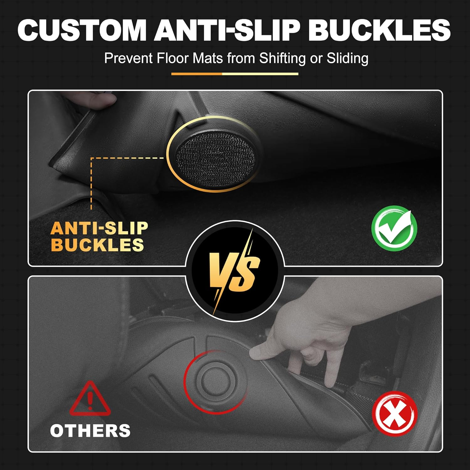 Floor Mats Custom for 2013-2020 Nissan Pathfinder/2014-2020 Infiniti QX60/2013 Infiniti JX35 All Weather TPE Heavy Duty Car Floor Mat Pathfinder Accessories Full Floor Liners Set image number 3