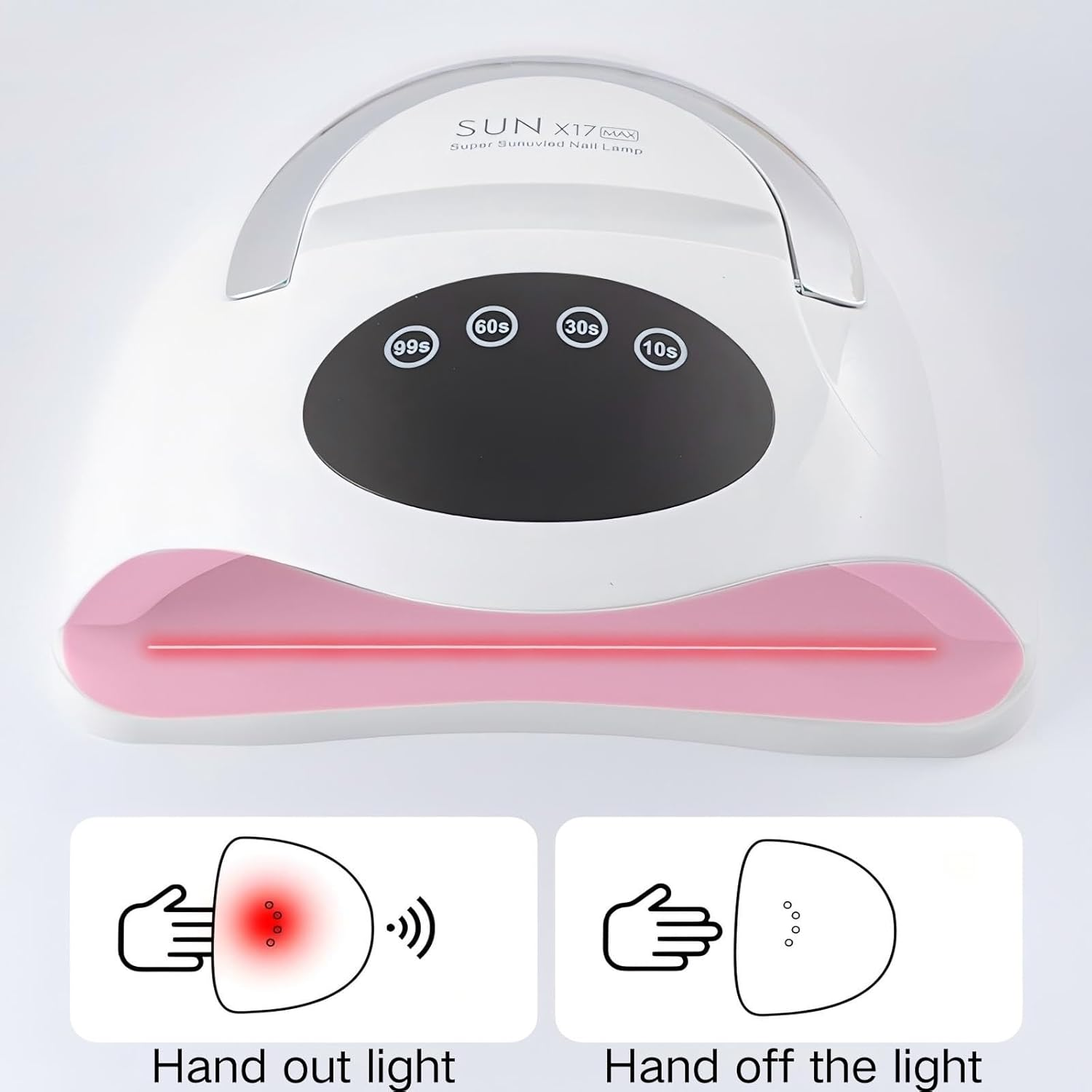 AYOCULTURE Professional 320W UV LED Nail Lamp with Phone Holder, 72 LED Beads, Salon-Ready Home-Friendly Fast‑Dry Portable Nail Light image number 2