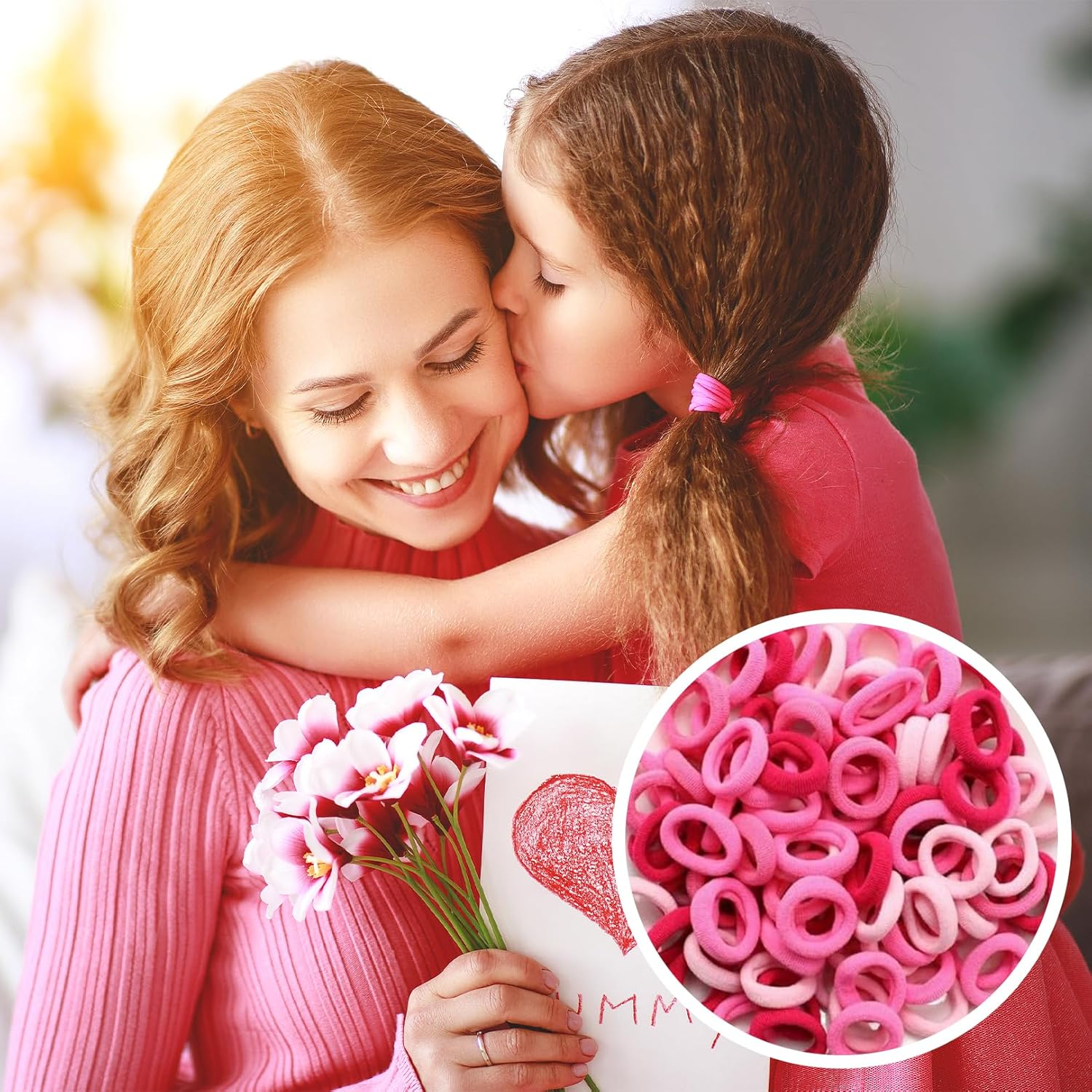 Pack of 400 Hair Bobbles, Mini Hair Bands, Rubber Bands, No Damage Hair Elastics, Colourful Hair Accessories, Girls Durable Hair Clips, for Toddlers, Children and Girls image number 2