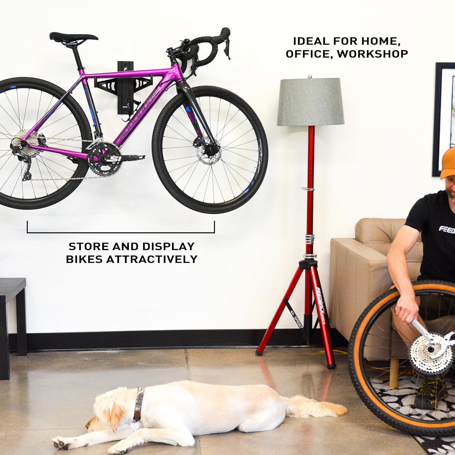 Feedback Sports Velo Wall Rack (Black) image number 1