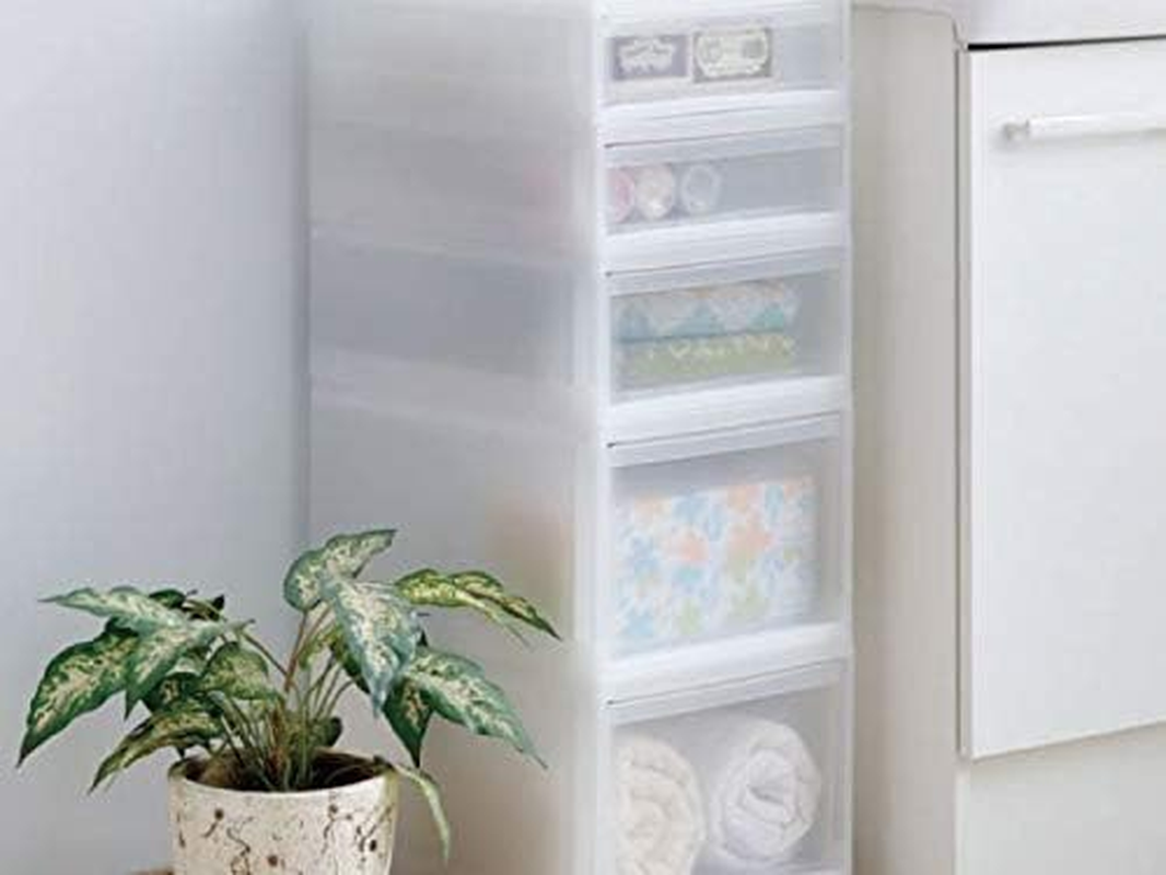 154273 Squirrel Storage Box, Garment Case, White, Stacked System Case, Wide L, Caster Attachment, Desk Around, Documents, Neat, Accessories, Organization, Preventing Falls, Cleaning, Simple, Made In image number 4