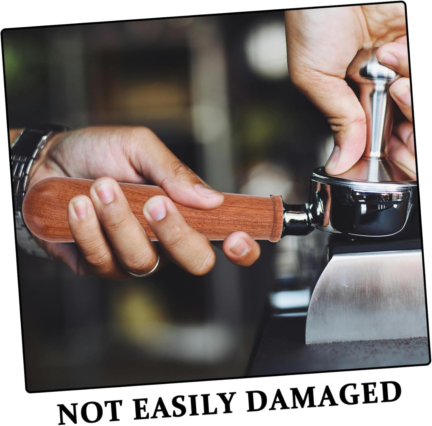 MUELODSIC Italian Wooden Coffee Portafilter Handle for Espresso Machines Bottomless Design for Easy Operation Quick Disassembly for Simple Maintenance Replacement Accessory for Cafe Use image number 6