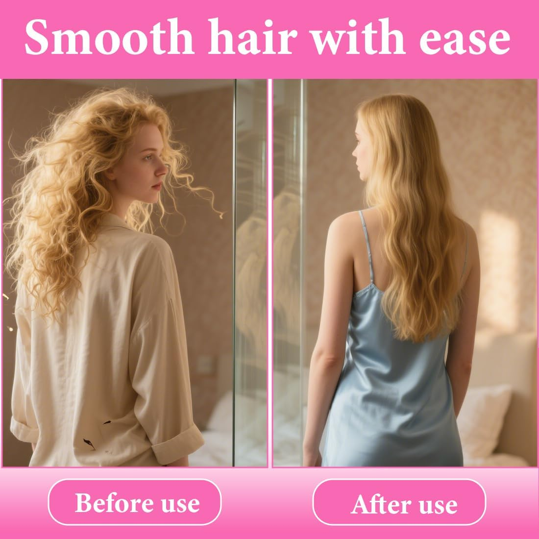 GXGM Hair Brush without Pulling, Curling Brush, the Perfect Detangler Brush for Curls, Straight, Thick, Thin Hair, Hair Brush for Children and Women, Pink Unicorn, 1 Piece image number 4