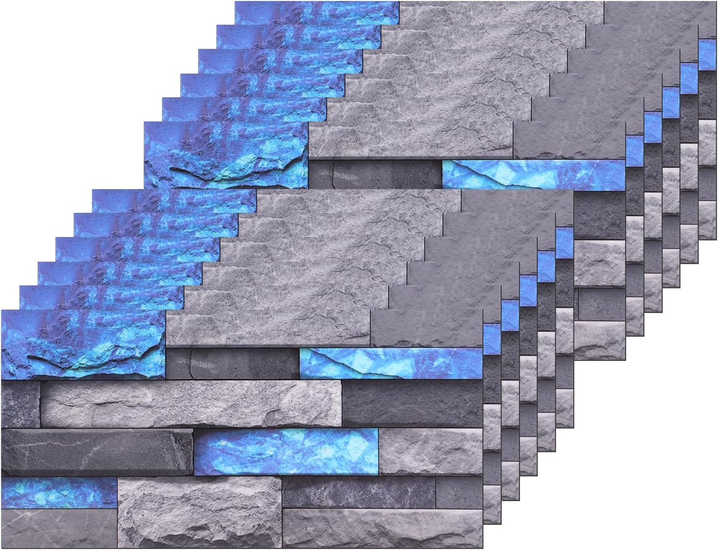 12 PCS Peel and Stick Tiles Kitchen, Stick on Kitchen Tiles, Tiles Self Adhesive, Tile Stickers for Kitchens, Bathrooms, Wall Art and Interior Decoration(Black)