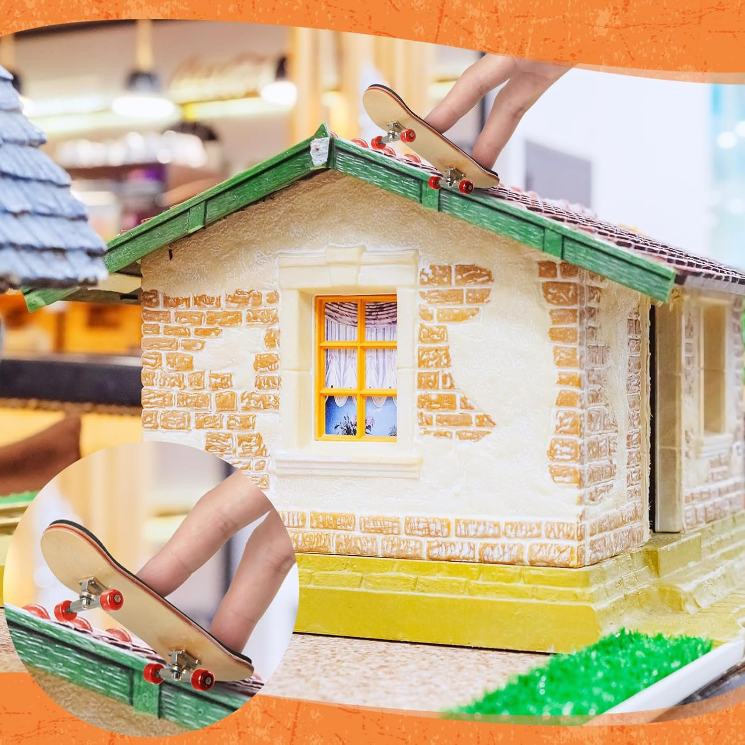 Jexine 6 Sets DIY Fingerboard Kit Fingerboard Accessories Mini Finger Skateboard Parts Include 12 Brackets 54 Screws 30 Nuts 6 Screwdriver 24 Board Wheels Tool for 96Mm(Red) - Red image number 3