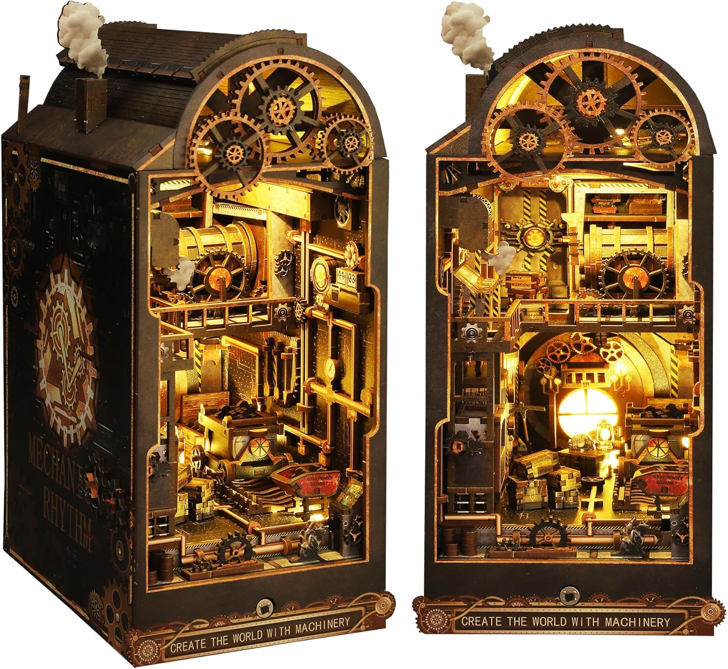 Cuteroom DIY Book Nook,Miniature Dollhouse Kit,Wooden Puzzle Booknook,Bookshelf,Bookends Model, 3D Buildkit with Music Box,Best Gifted for Family or Firend,Lover(Interstellar Exploration)