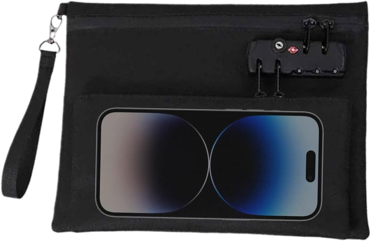 Credit Card Soup Zipper - Lockable Cash Holder, Compact Secure Wallet | Strong anti Theft Bag with Carry Handle for Camping Trips, Hospital Service,