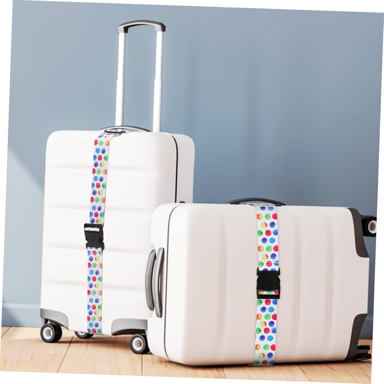 HOUDERCO Adjustable Luggage Strap with Lock Lightweight Polyester Travel Belt for Suitcases Accessory Fit for Various Bags image number 1