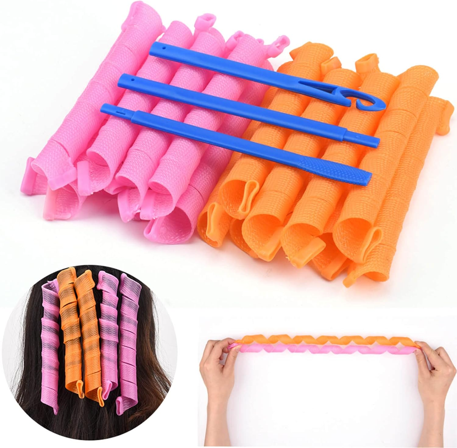 (30PCS 55Cm/21.65") - Orgrimmar Magic Hair Curlers Curls Styling Kit, DIY No Heat Hair Curlers for Extra Long Hair up to 22" (55 Cm) (30PCS 55Cm/21.65") image number 1