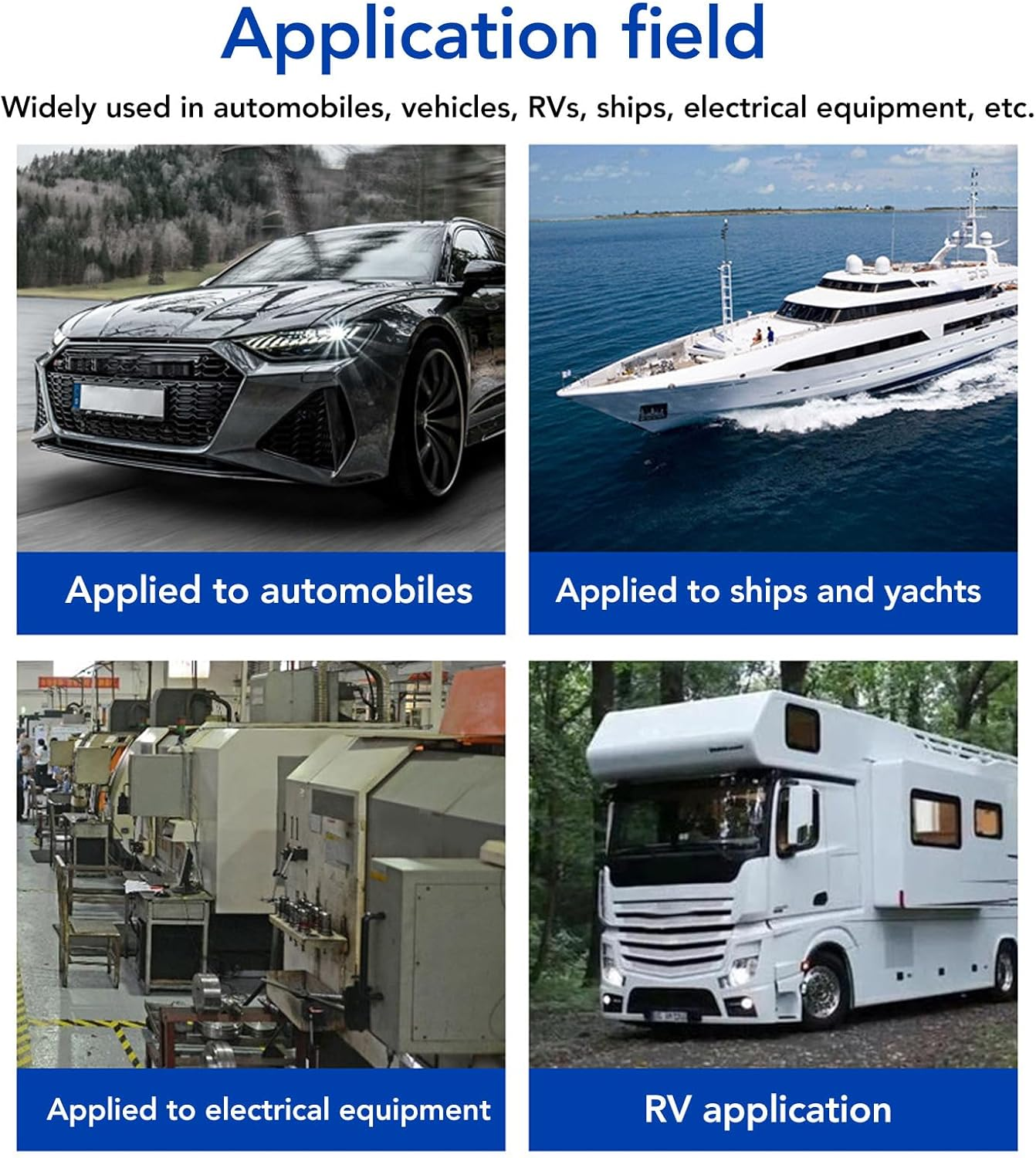 HISUEKIG Power Distribution Block, 4 Terminal Bus Bar M8 Screw 250A DC 48V, for Car Boat Marine, Brass Zinc Alloy ABS Materials, Neatly Store and Wire, Reliable Working, Wide Applications