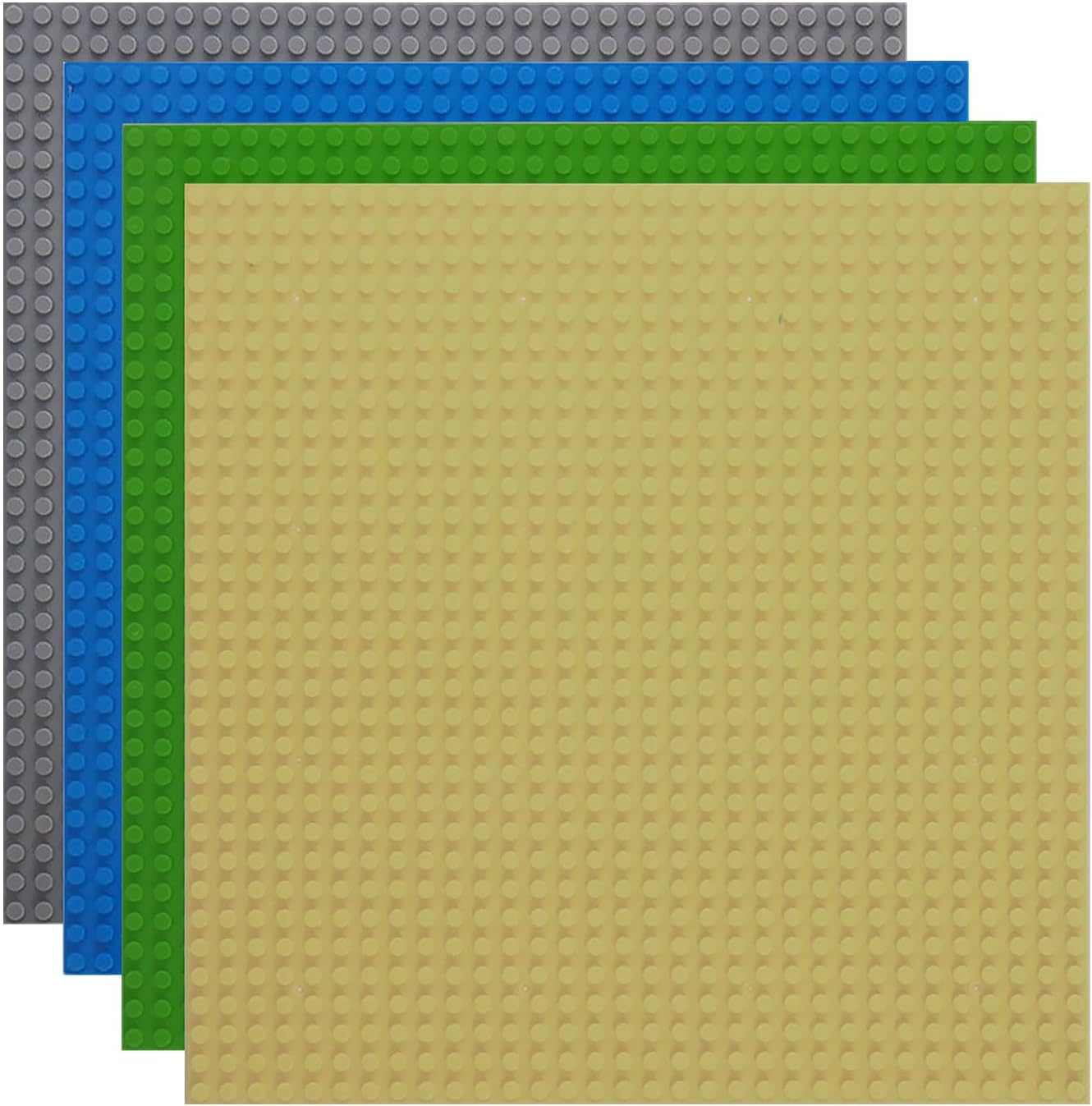 Classic Baseplates Building Bricks 25CM X 25CM Base Plates Compatible with Major Brand Toy Blocks Pack of 4 image number 5