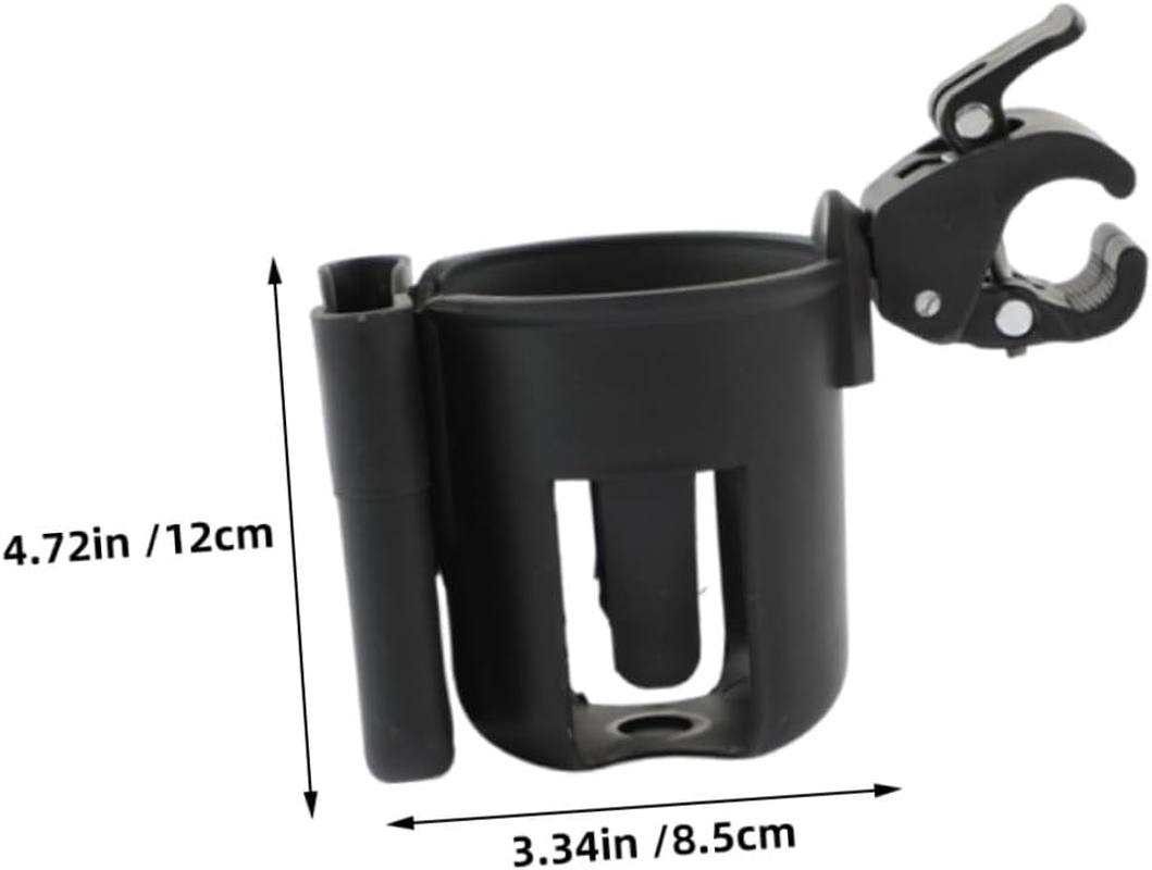 UPKOCH 2Pcs Stroller Cup Holder Phone Holder Universal Pram Bottle Rack Black Stroller Accessories for Travel and Outdoor Use image number 5