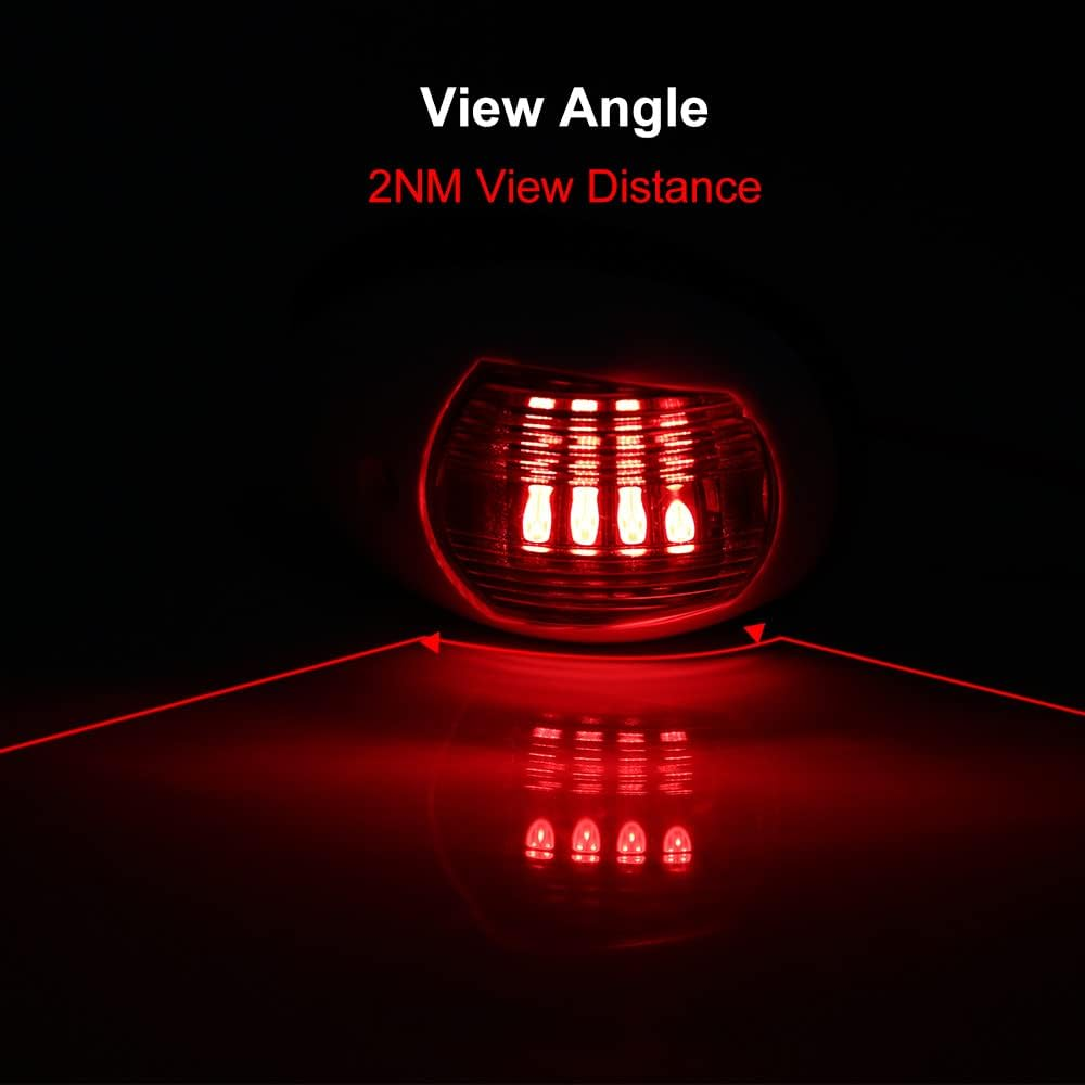 Osinmax Boat Navigation Light, Marine Navigation Lights, Bow Light for Boats Led. Ideal for Pontoon and Small Boat
