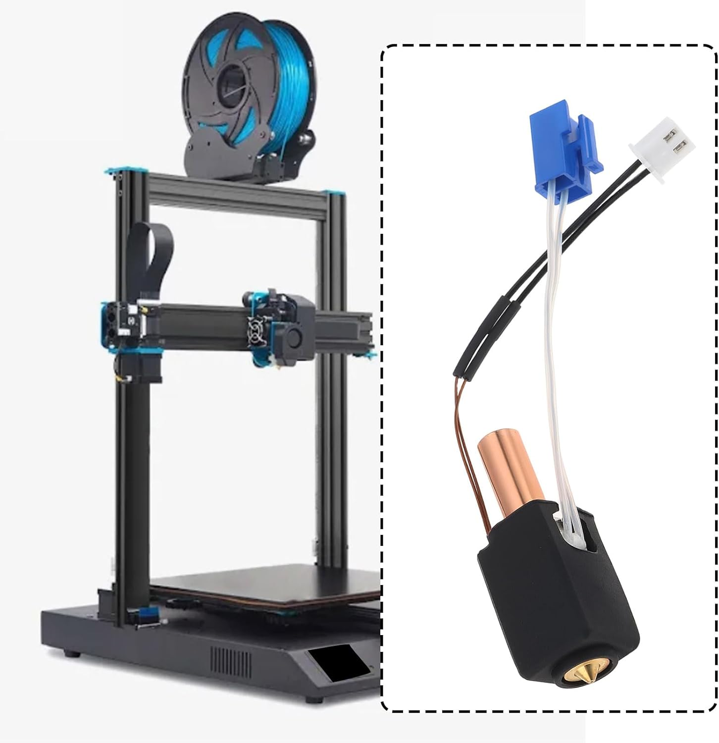 Emagtech 3D Printer Extruder Hotend Kit 24V 60W Compatible with Artillerie Sidewinder X1 X2 image number 3