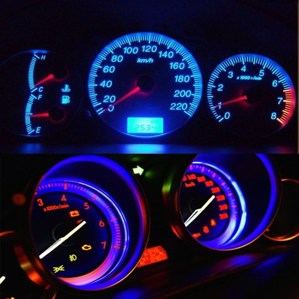 Blyilyb 20-Pack Blue T5 74 73 17 Wedge Led Bulb for 12V Car Dash Dashboard Instrument Panel Cluster Light Bulb Replacement