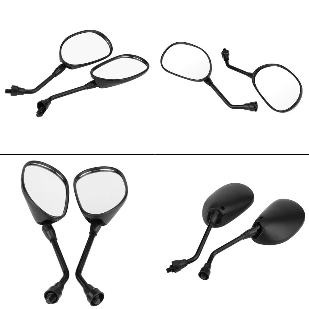 Motorbike Handle Bar Mirror, Clear Vision 1 Pair Motorcycle Rear View Mirrors Collision Resistance Left Right Universal for Modification image number 6