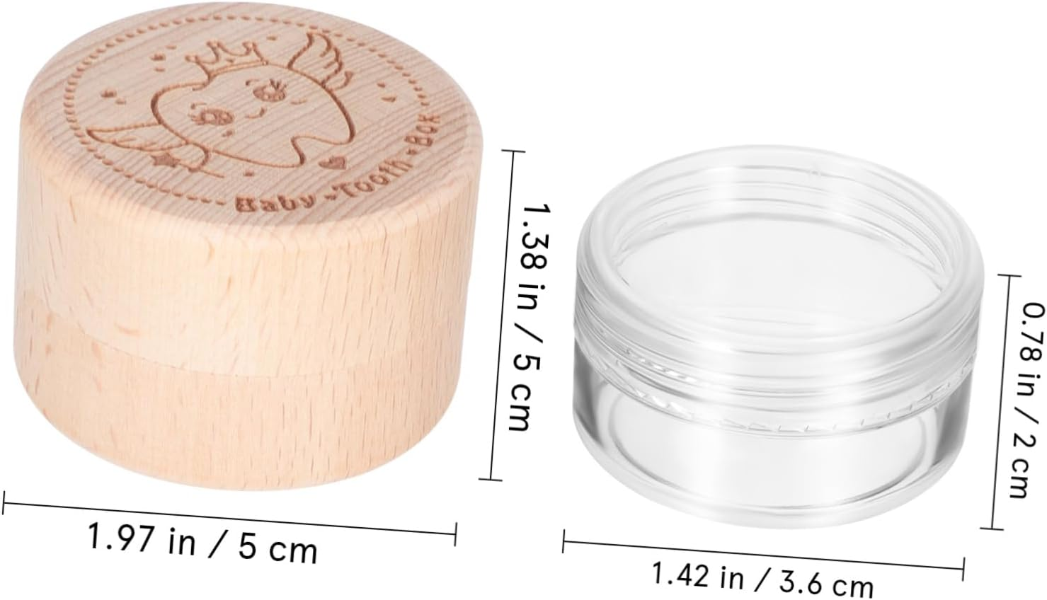 PRETYZOOM 4 Pcs round Keepsake Box Decorative Storage Box for Teeth Trinkets Fine Craftsmanship Stylish Design for Jewelry Special Presents image number 3