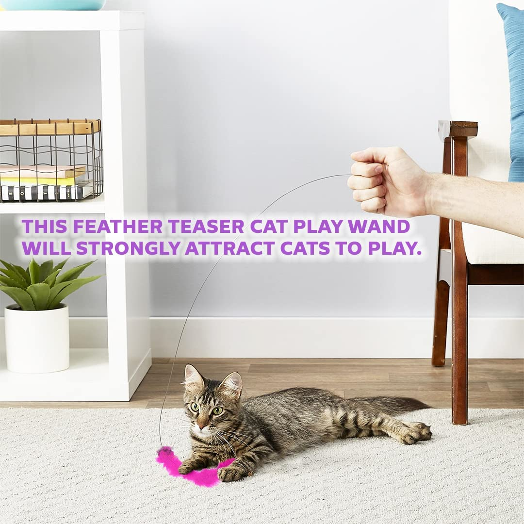 [2PCE] Pet Basic Original Interactive Cat Wand Toy for Playful and Stimulating Playtime, Engage Your Feline Friend image number 4