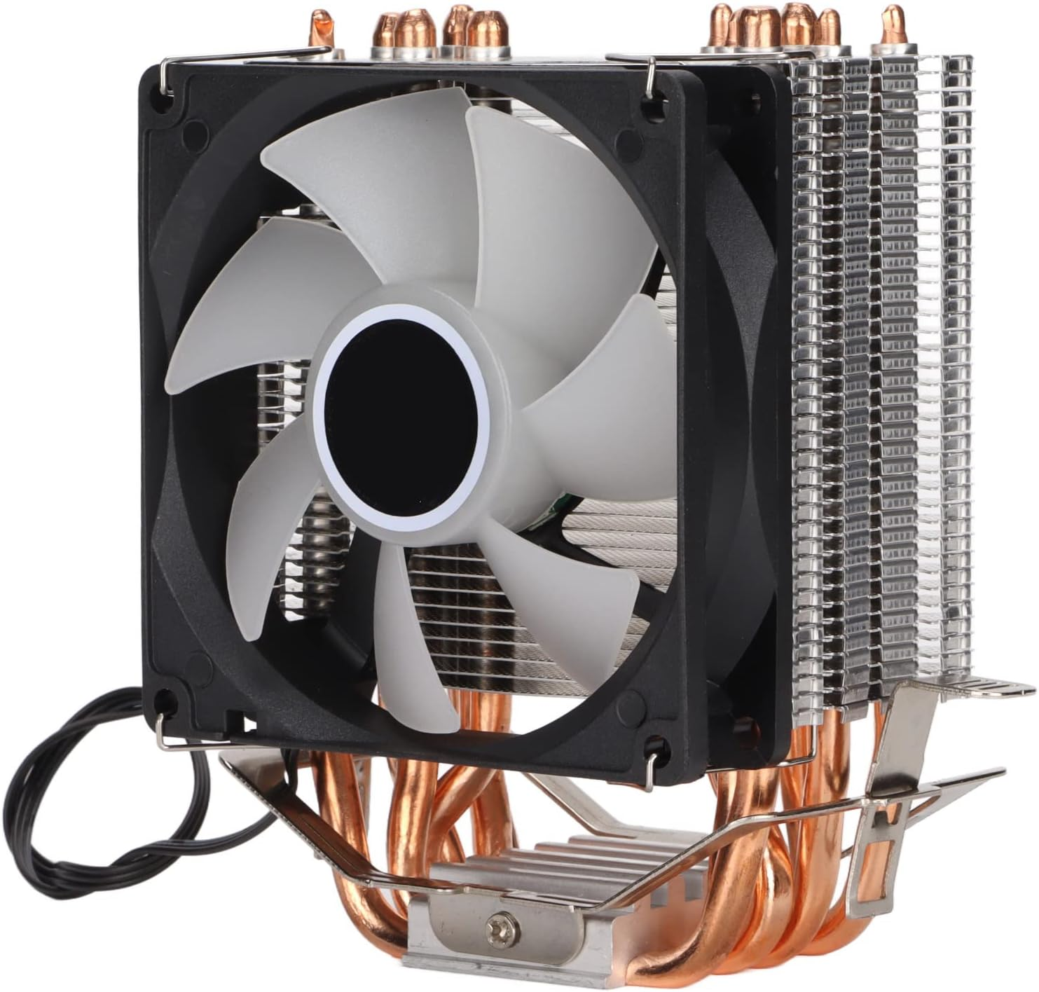 Bewinner RGB CPU Air Cooler with Lighting Effect - Silent Design, Universal Compatibility, 90X90X25Mm Computer Cooling Fan (Single Pack) image number 2