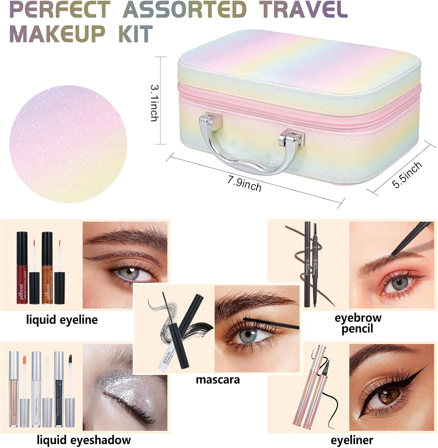 Makeup Kit for Women Girls, Makeup Gift Set for Teens, Make up Set for Girls with Eyeshadow Palette, Concealer, Lip Gloss, Brushes Set image number 5