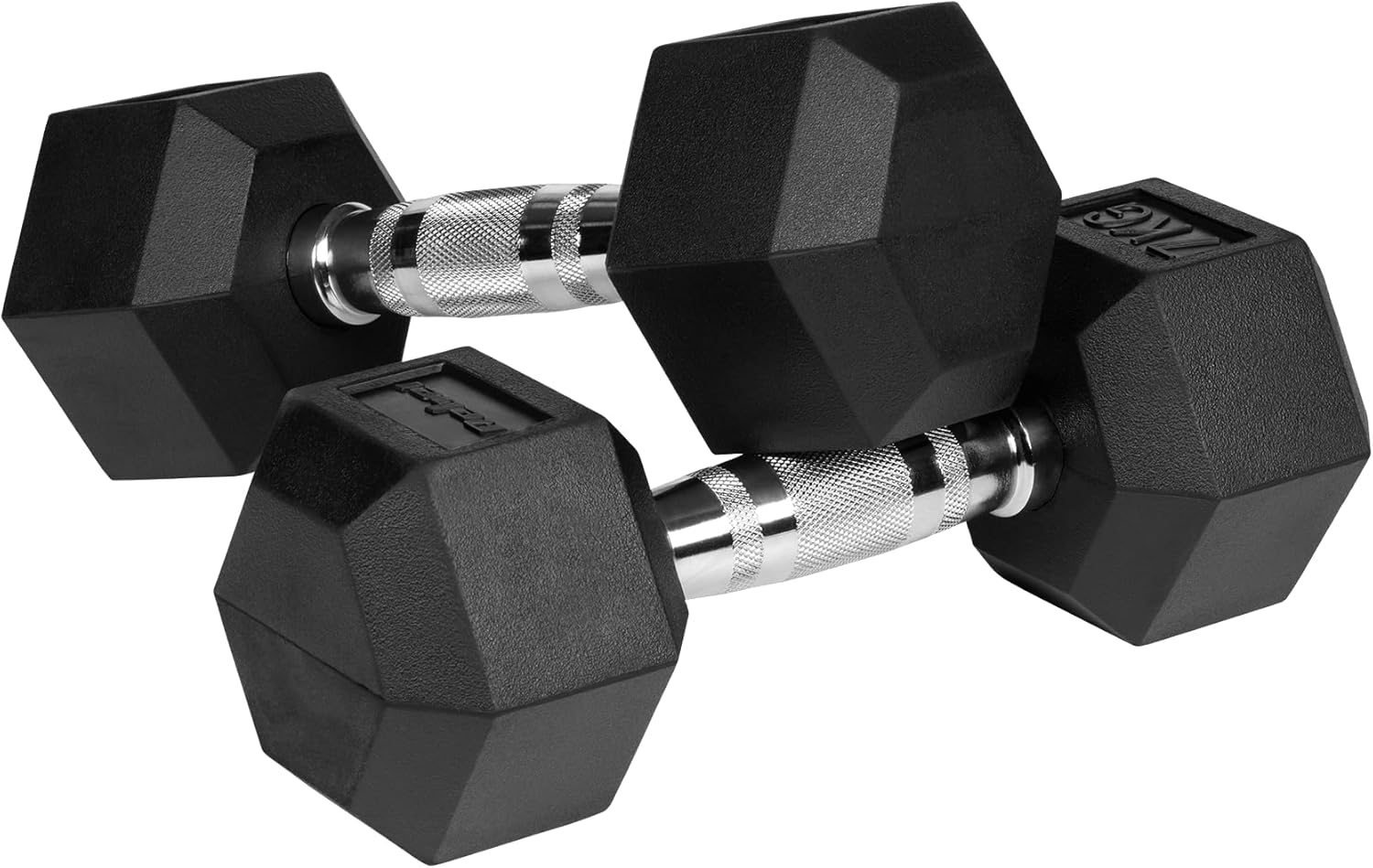 Rebel Dumbbells Cast Iron Rubber Plated HEX 2X7 Kg RBA-2325-07 image number 1