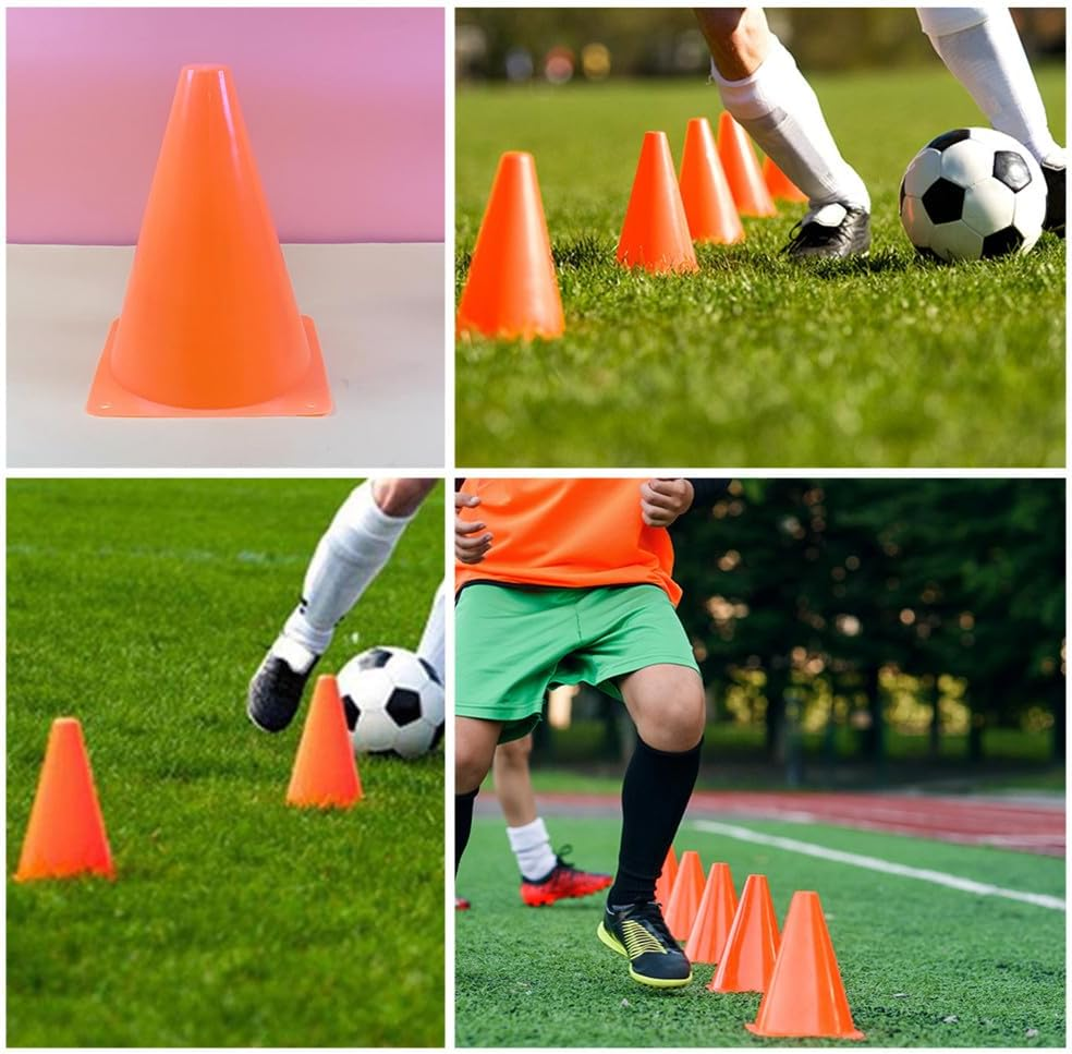24 Pcs Multipurpose Training Cones,Soccer Cones,Sports Training Field Marker Plastic Cones,Football Training Cones,Plastic Agility Cones,Indoor Outdoor Activity Events Games Obstacle Course image number 3