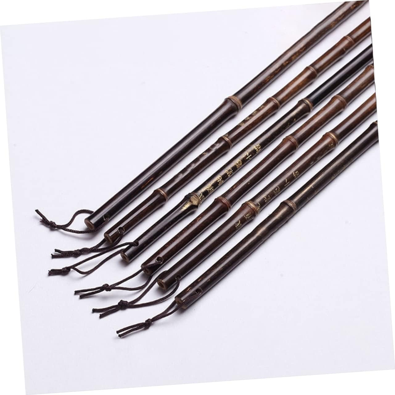 Operitacx Traditional Calligraphy Brush Pen for Beginners and Professionals Smooth Writing Purple Hair Bamboo Handle Calligraphy Art Practice image number 3