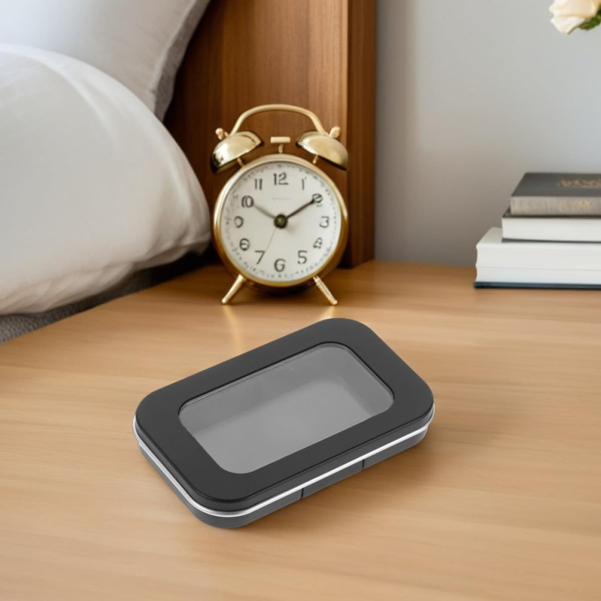 BIUDECO 2Pcs Portable Magnetic Eyeshadow and Blush Palette with Mirror Small Empty Makeup Depotting Container Travel Powder Storage Box for Daily Use image number 2