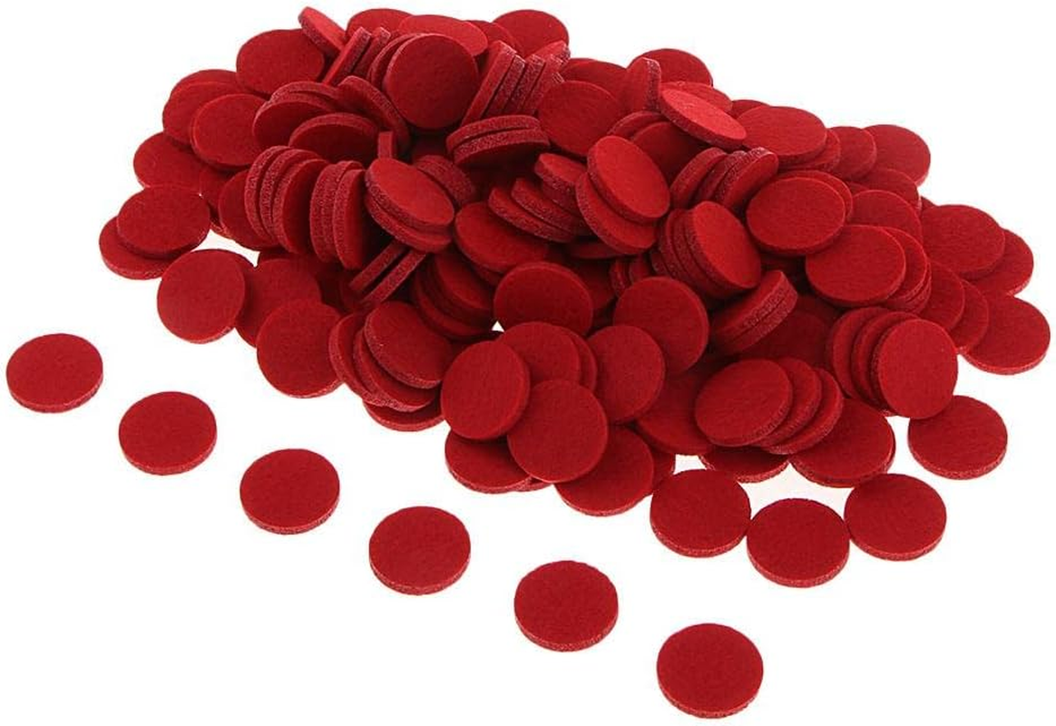 Generic Wholesale Set of 200 Replacement Pads for Essential Oil Diffuser Jewelry - Choose from 11 Colors, Red image number 2