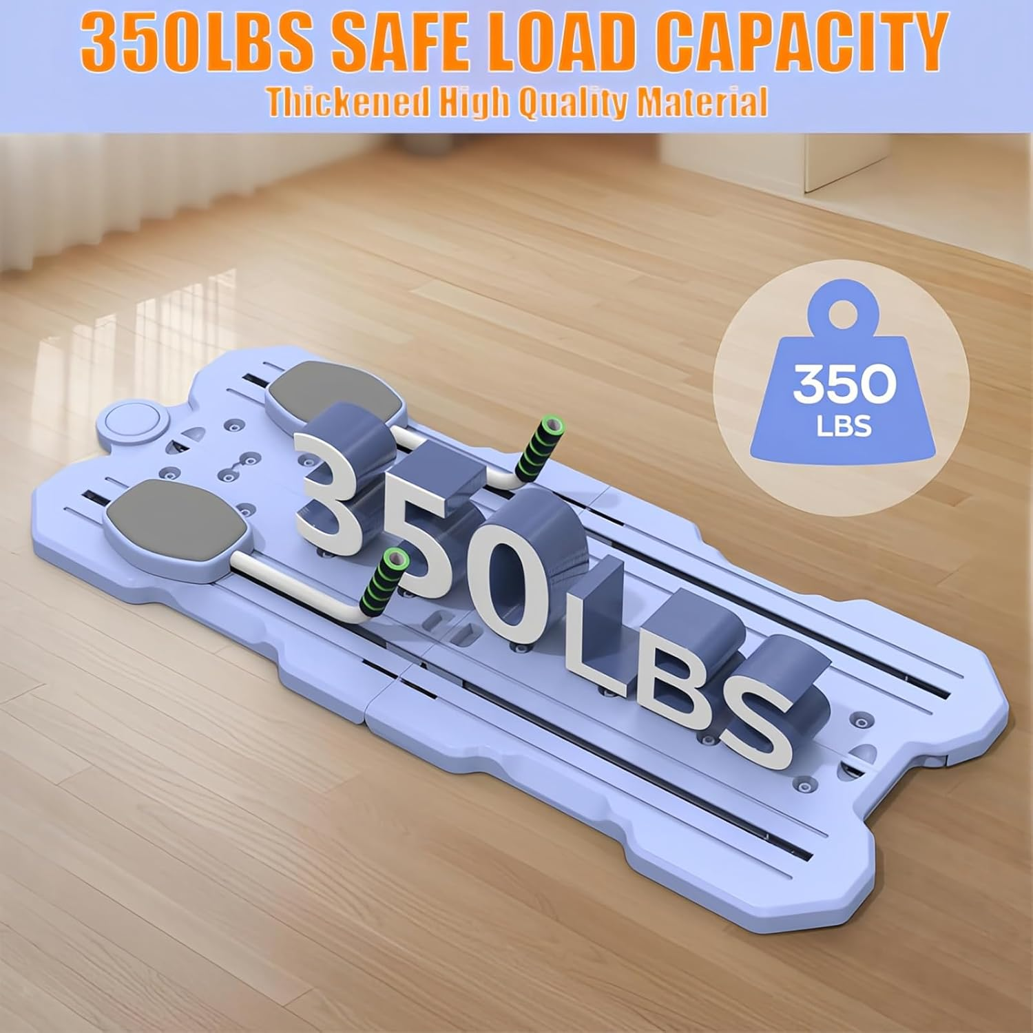 Taoluwin Thigh Strength Trainer, Pilates Board Reformer Set, Portable Pilates Reformer Board with 350Lb Capacity, Foldable Pilates Sliding Board Kit, Adjustable Ab Core Exercise Board, Lavender image number 3