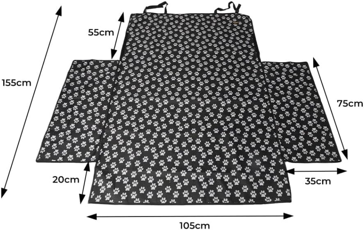 Pawz Pet Boot Car Seat Cover Hammock Nonslip Dog Puppy Cat Waterproof Rear Large, Waterproof Back Seat Extender for Dogs, Wear-Proof Dog Back Seat Hammock for Cars, Suitible for Cars Trucks and SUV image number 4