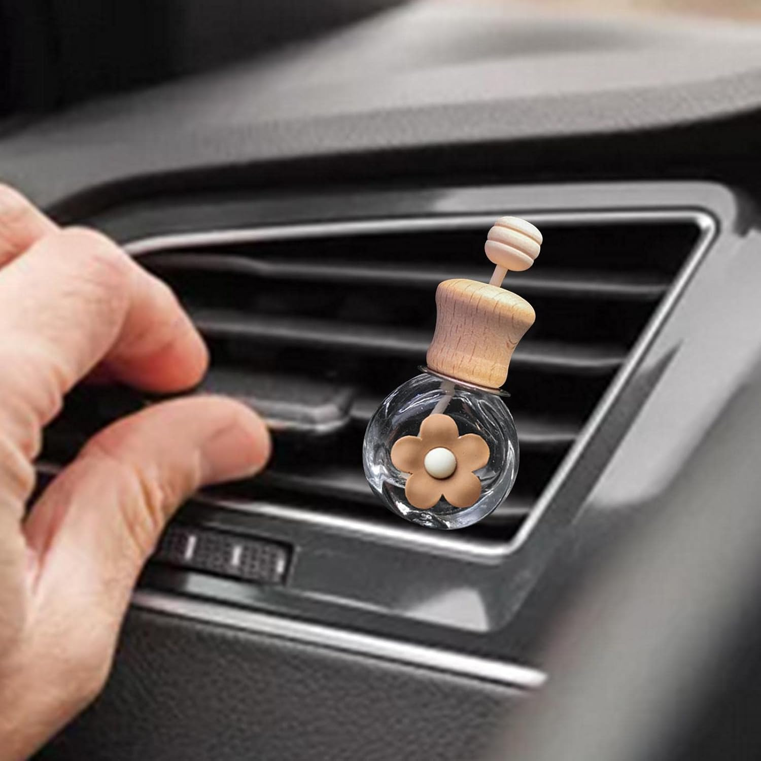 Car Diffuser Empty Bottle - Empty Essential Oil Diffuser Bottle with Cartoon Pattern,Refillable Aromatherapy Vials Clip Diffuser Vent Outlet Ornament Decoration Qincu-Au image number 2