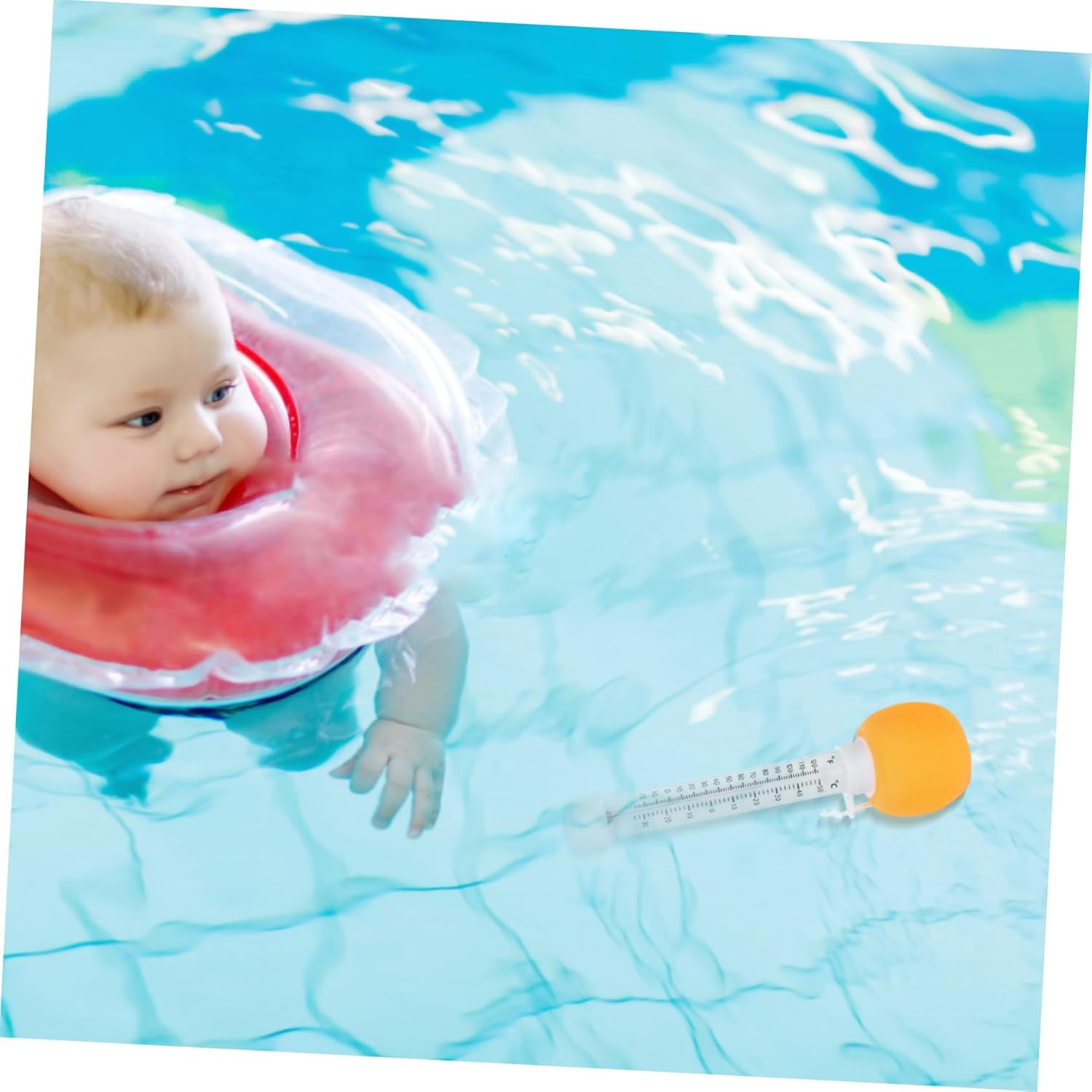 NOLITOY Swimming Pool Float Thermometer with Easy-Read Large Display Accurate Water Temperature Indicator for Bath Hot Tub and Pools Cartoon Design for Safe Fun