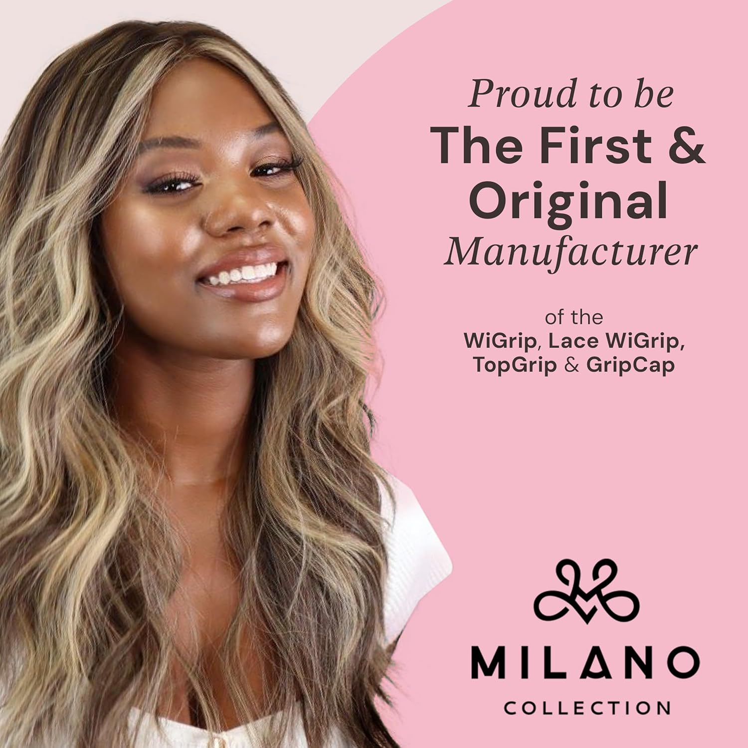 Milano Collection Lace Gripcap 2-In-1 Lace Wig Grip Band plus Wig Cap for Lace Wigs and Frontals with Reinforced Swiss Lace by HAIRLINE and PART for Seamless Transition (Patent Pending)- Nude