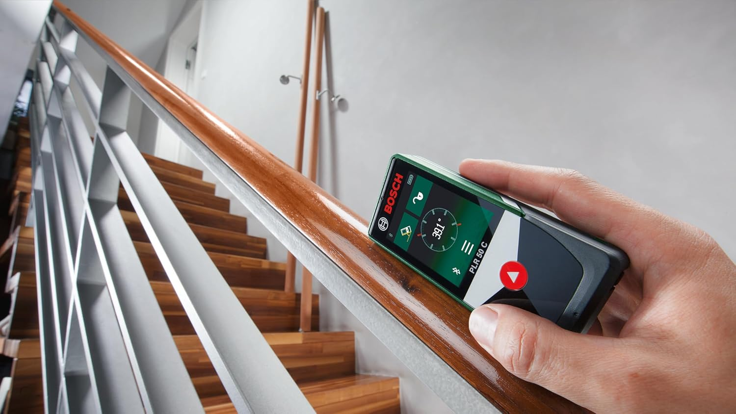 Bosch Home & Garden Digital Laser Distance Measure PLR 50 C 50M (Measuring up to 50M, Protective Case, Hand Strap, 3 X AAA 1.5 V Batteries Included, in Box) image number 6