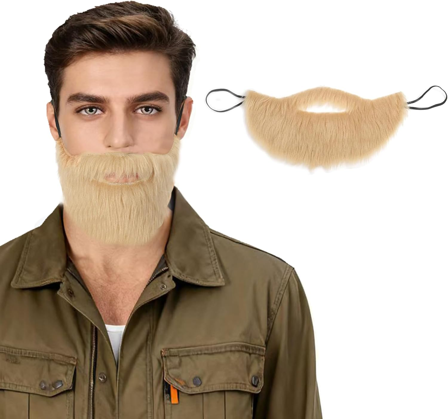 FVCENT Beard Brown Men'S Beard Brown Costume Facial Supplies Disguise Male Makeup Cosplay Halloween Party