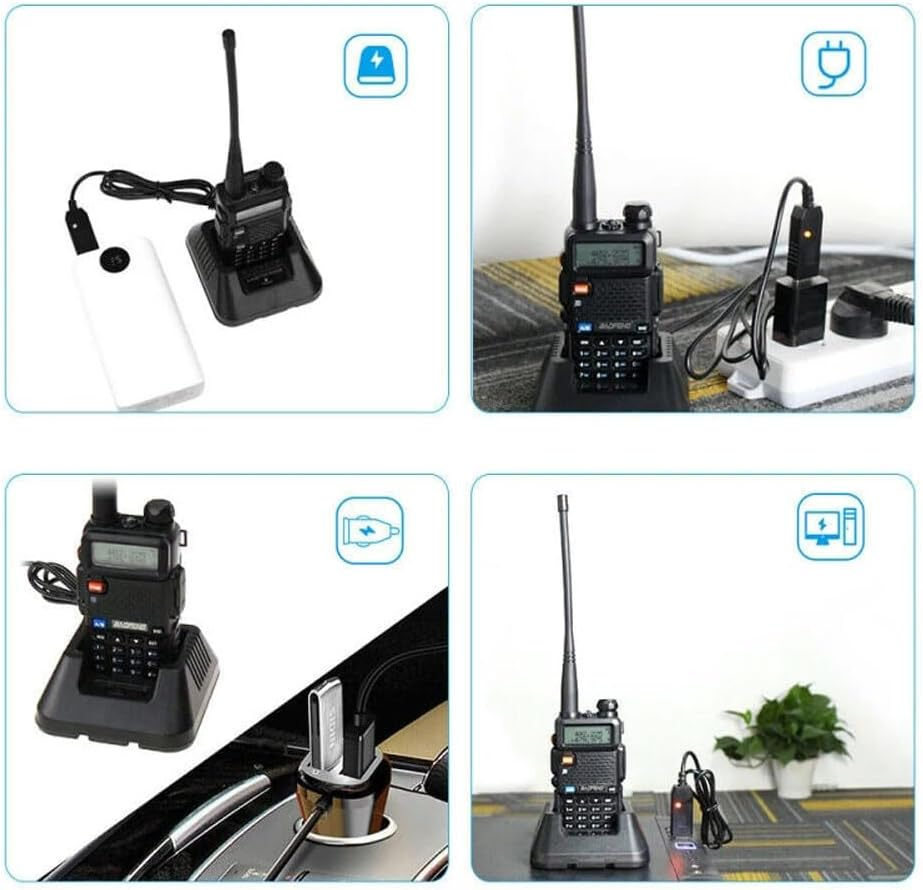 USB Walkie Talkie Charger Base Replacement Charging Station for Baofeng UV-5R image number 3