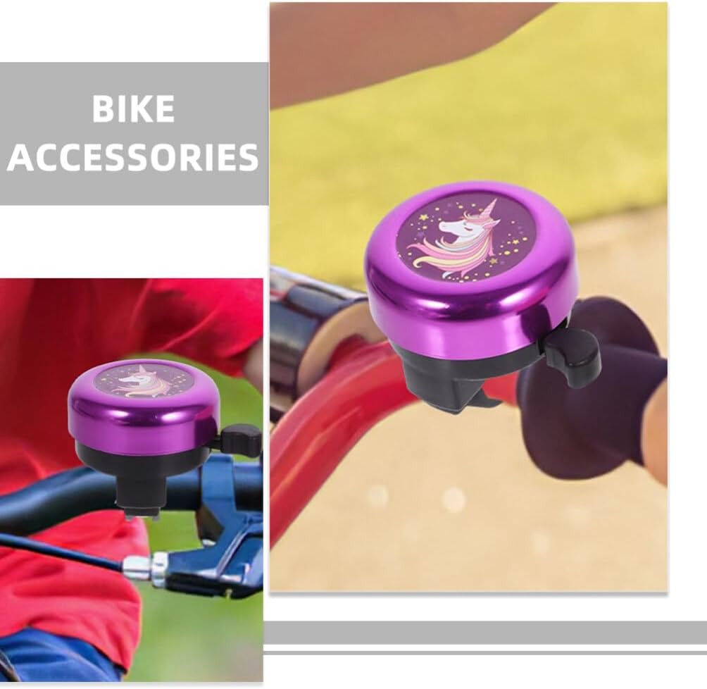 SUPVOX 2Pcs Unicorn Bike Bell, Kids Bike Bell, Kids Bicycle Bell, Bicycle Handlebars Replacement Bike Accessories for Girls Adults Kids image number 5