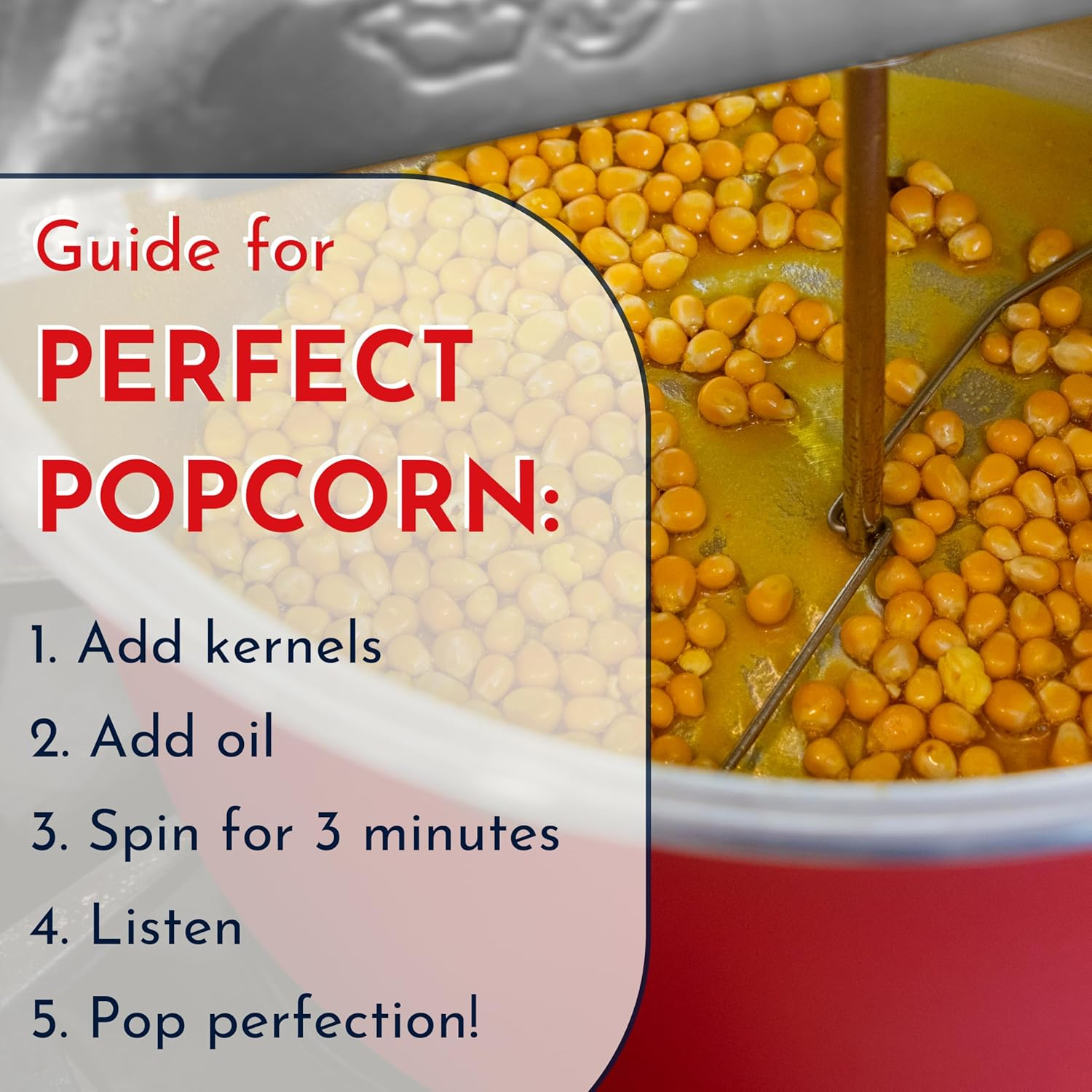 Original Whirley-Pop Popcorn Popper - Nylon Gear - Red image number 2