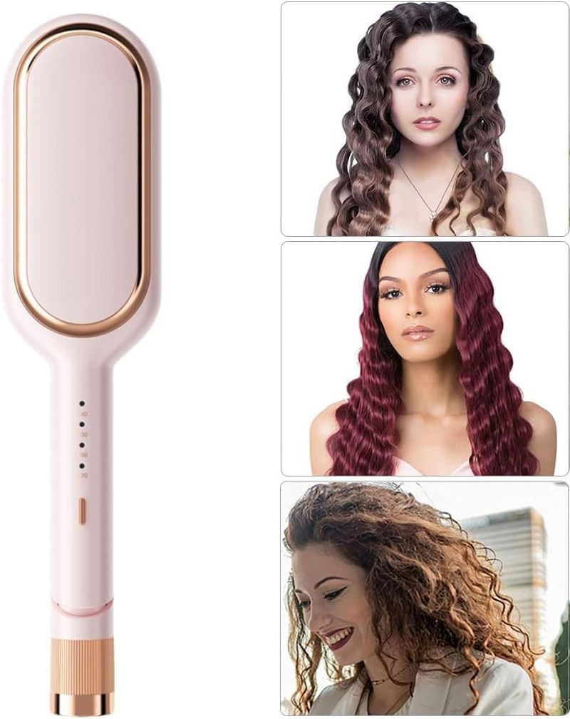Pink Hair Waver for Beach Waves,1.25 Inch Deep Barrel Curling Iron,Egg Roll Curls Hair Curler, Hair Crimper Iron Heat up Quickly Last Long Dual Voltage image number 5