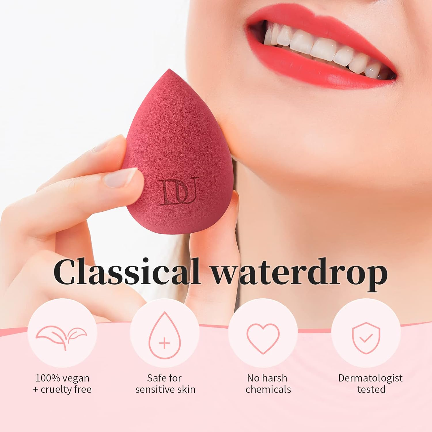 Ducare Makeup Blender Sponge for Blending Liquid Foundations, Powders and Creams. Flawless, Professional Streak Free Application Blend, Vegan, image number 6