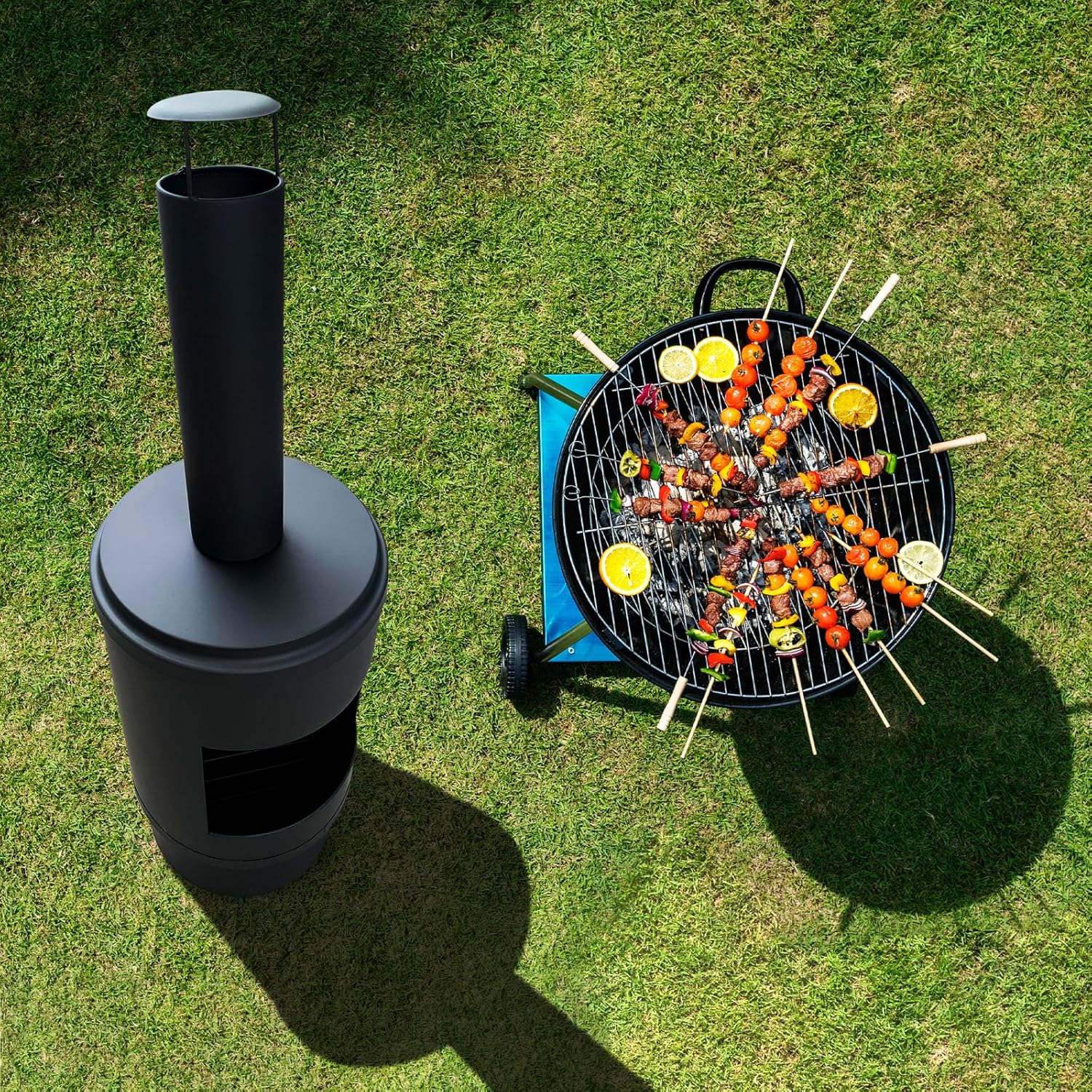 Glasshaus Co. Fire Pit Fireplace Chimney Outdoor Camping Portable Patio Heater 105Cm image number 3