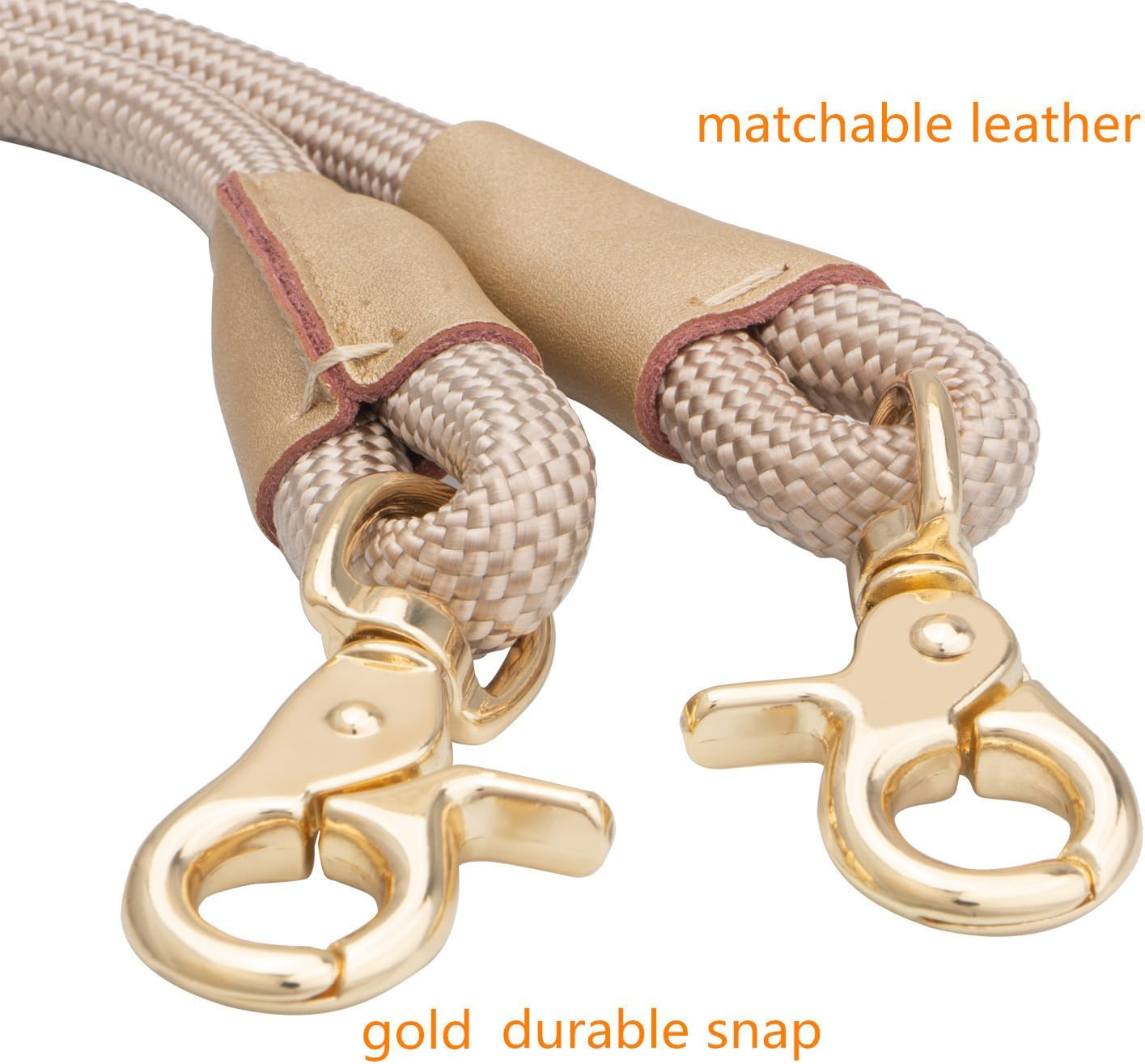 Multifunctional 7FT Hands Free Crossbody Nylon Rope Dog Leash, 2 Snap Hooks Dog Leash Hands Free for All Breeds