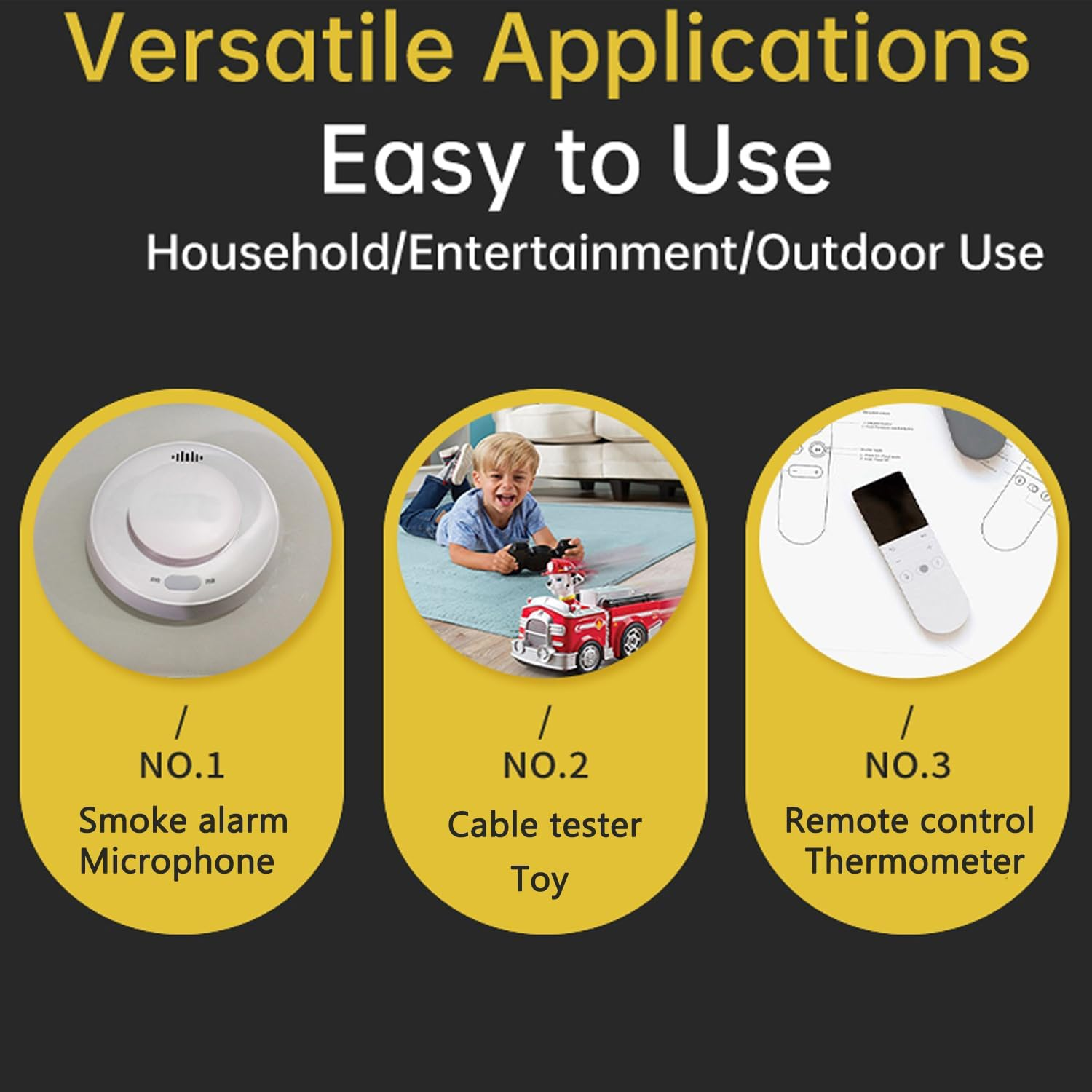 2PCS 9V Rechargeable Lithium Batteries 9V 3600Mwh High-Capacity 2000+ Cycles Ultra-Long Lasting Time Durable Cycle 2-Pack Set with Type-C Cable (Black 2-Pack Set) image number 1